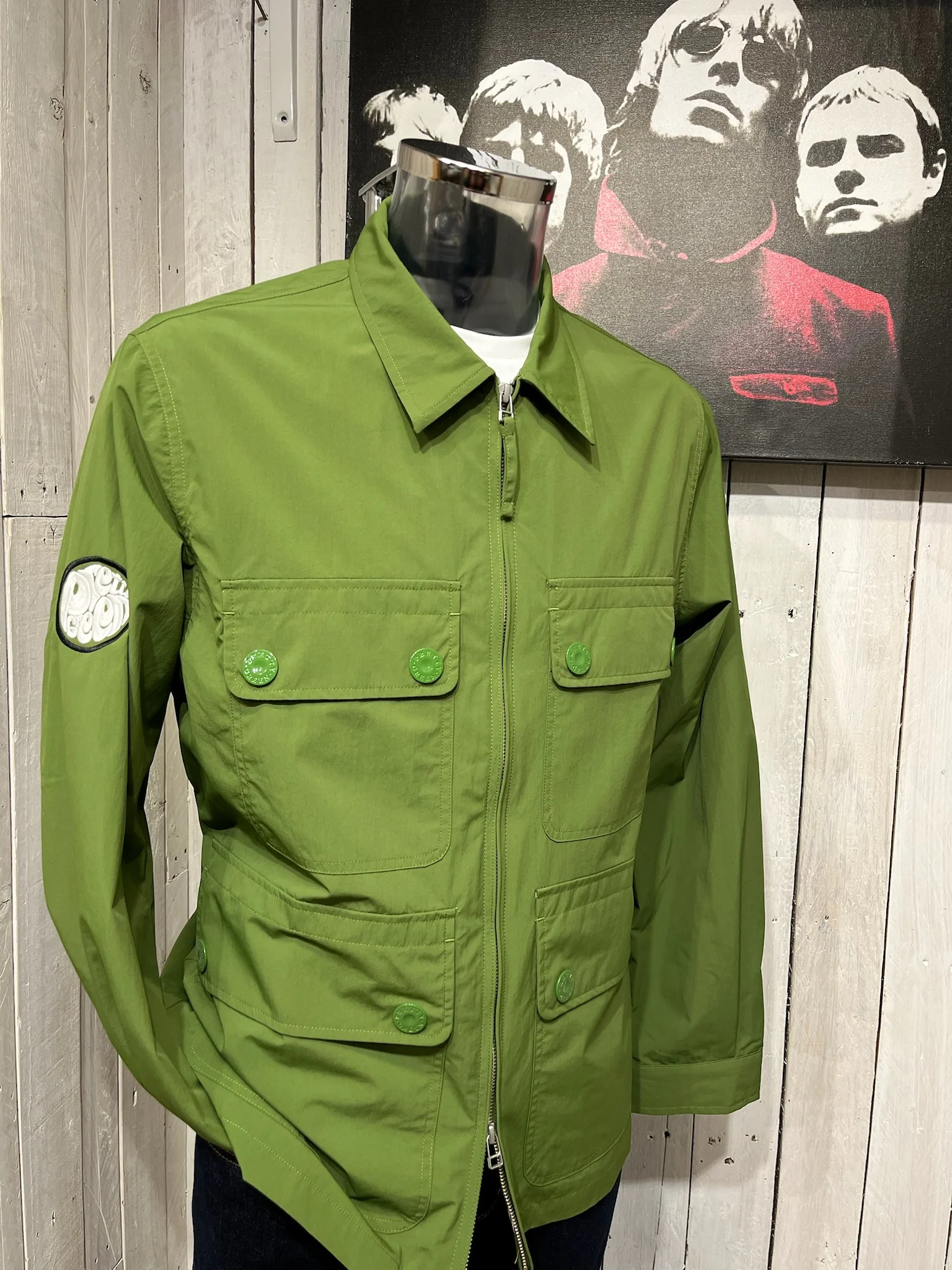 Pretty Green Live Forever Overshirt - Green - Image 2