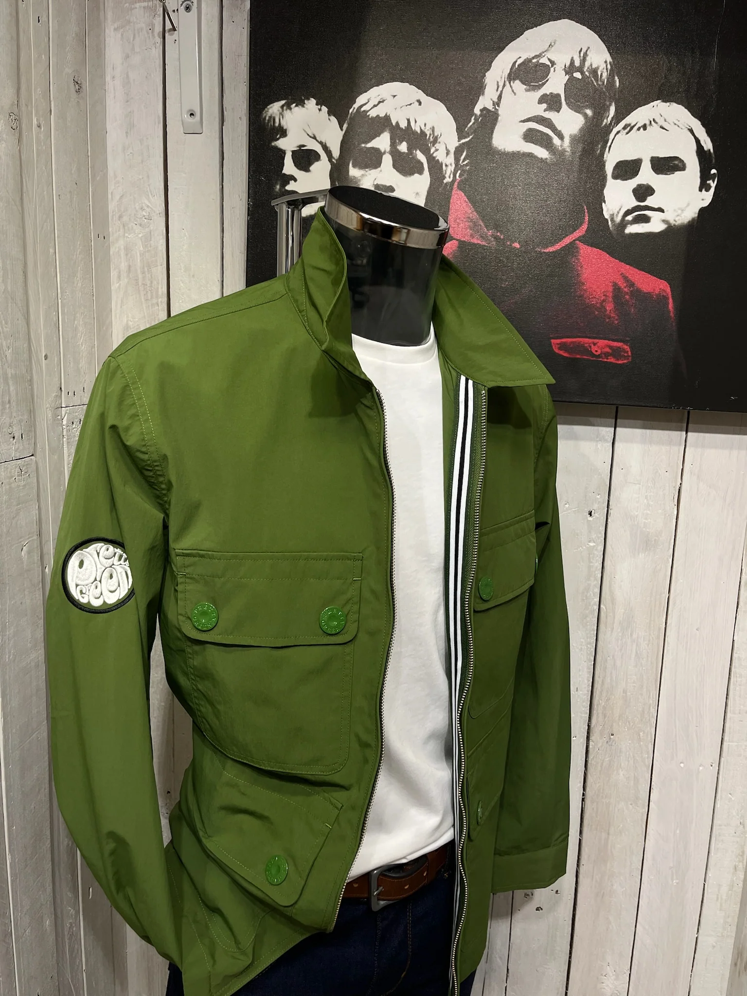 Pretty Green Live Forever Overshirt - Green - Image 3