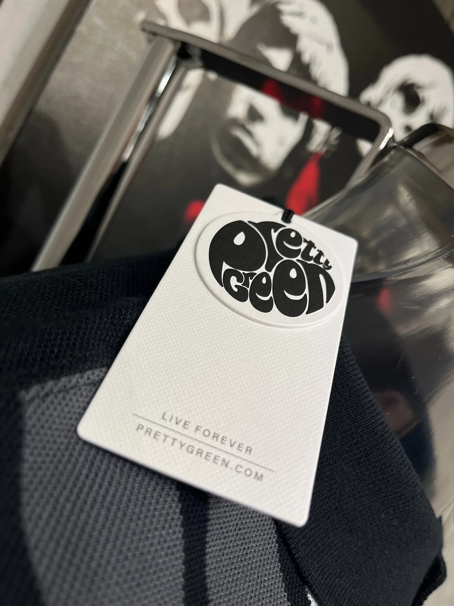 Pretty Green Mod Stripe Polo - Black - Image 3