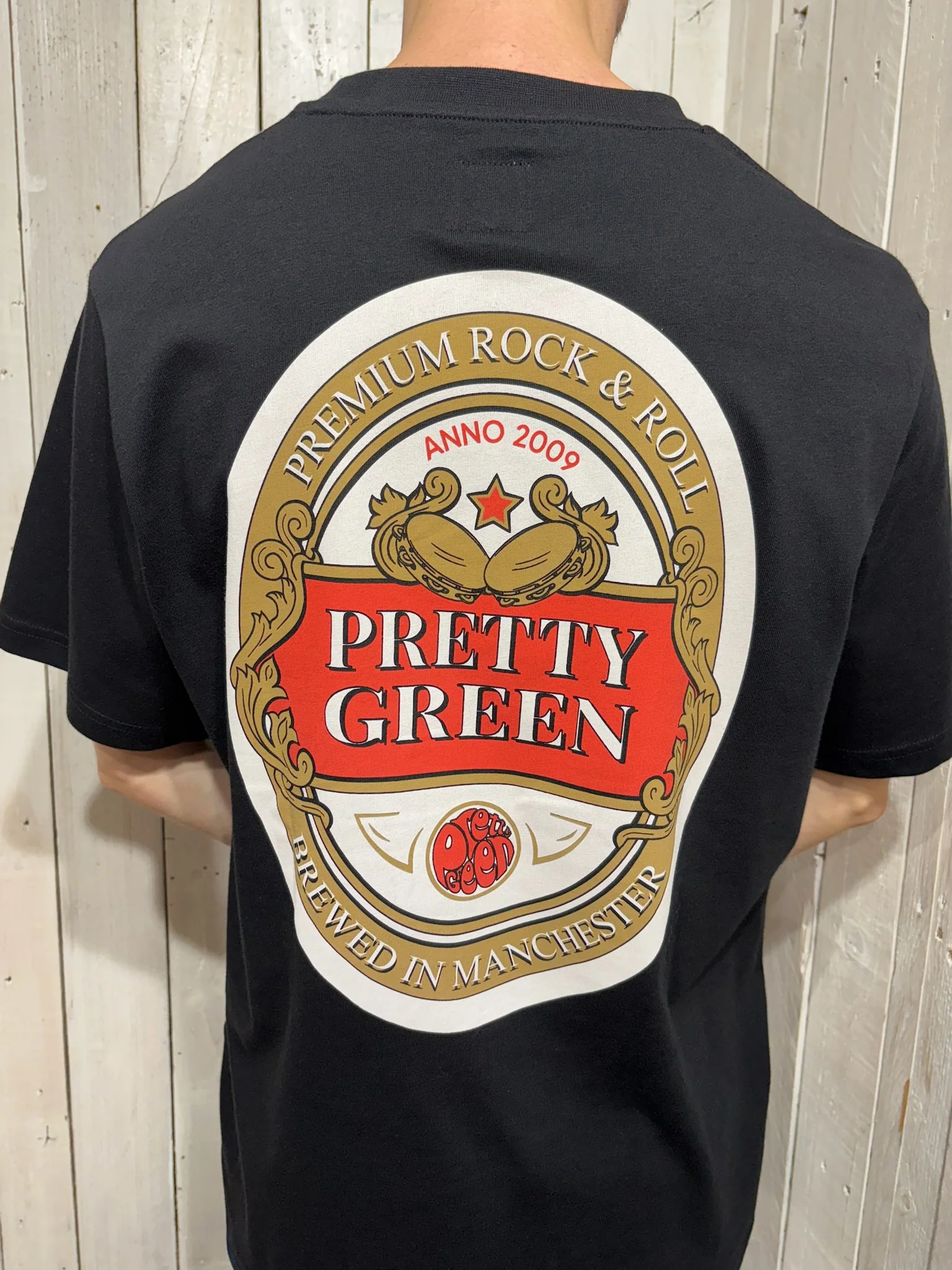 Pretty Green Nelson Back Print Tee - Black - Image 2