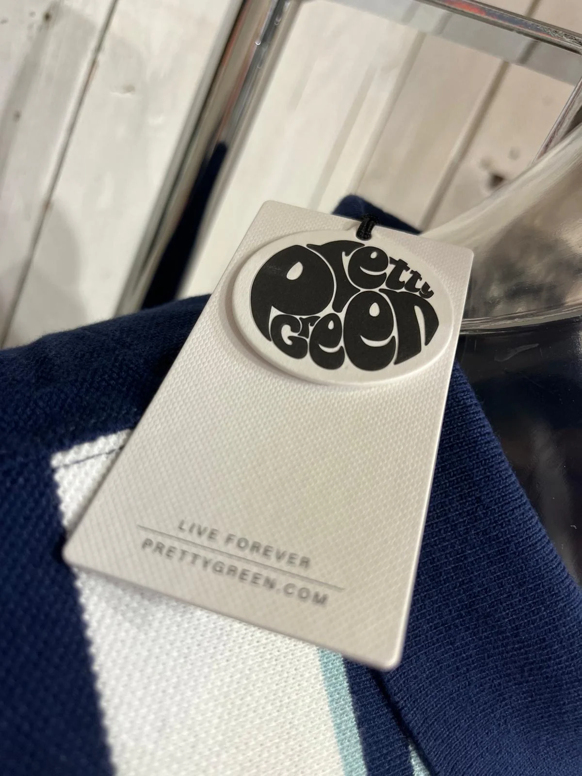 Pretty Green Prestleigh Stripe Polo - Navy - Image 3