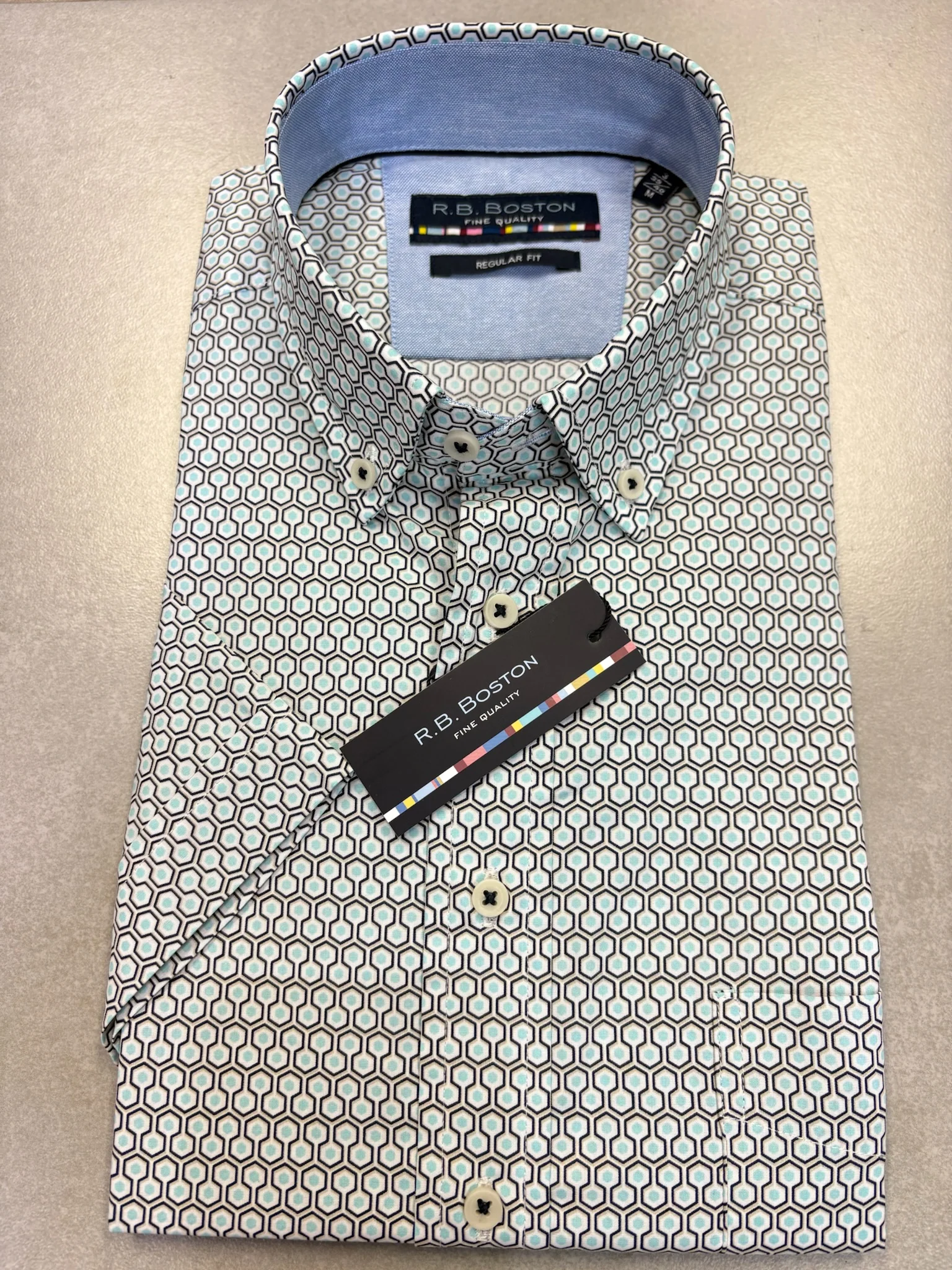 RB Boston Geo Hex Short Sleeve Shirt - Multi 113 - Image 3
