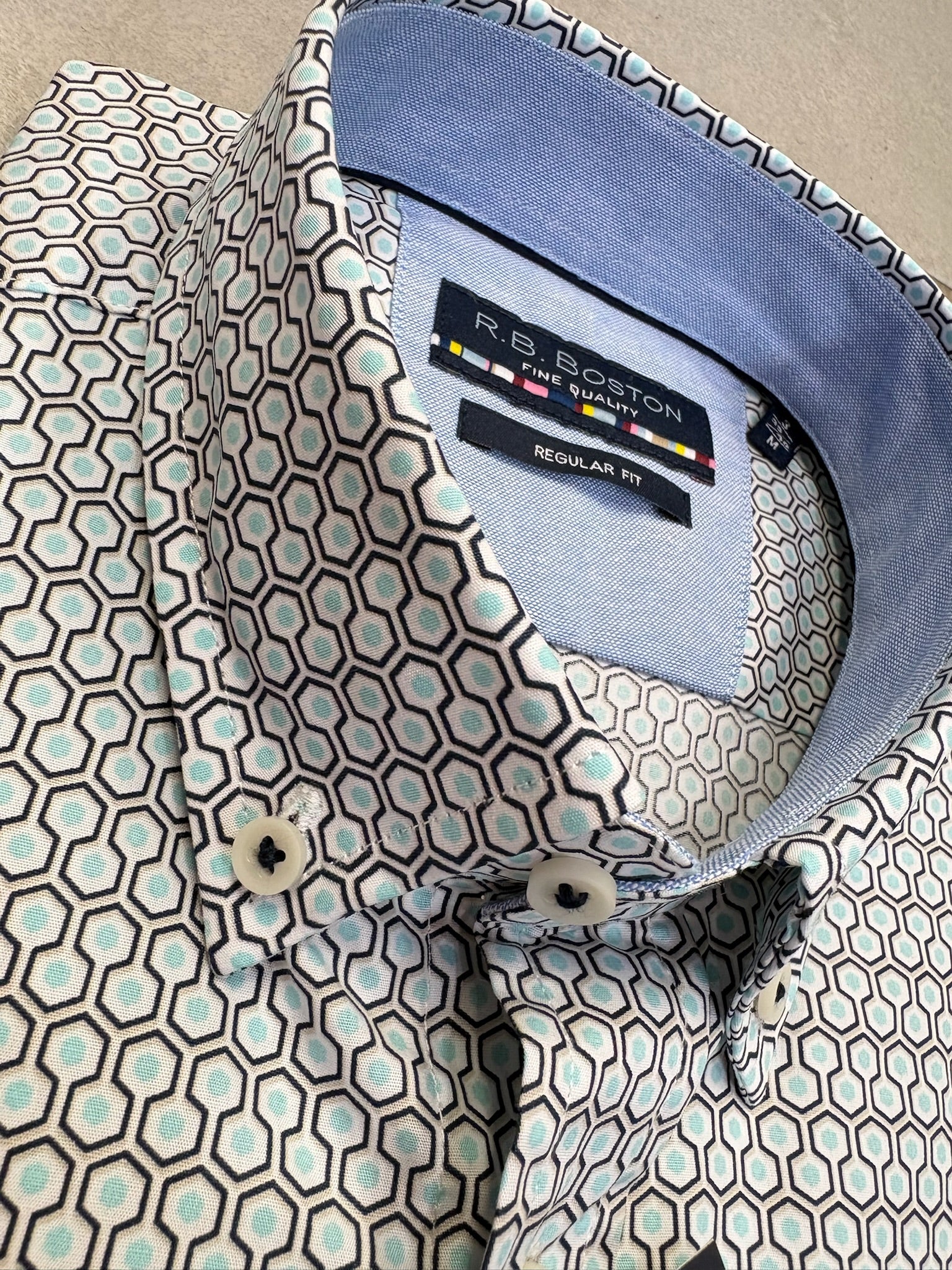 RB Boston Geo Hex Short Sleeve Shirt - Multi 113 - Image 4