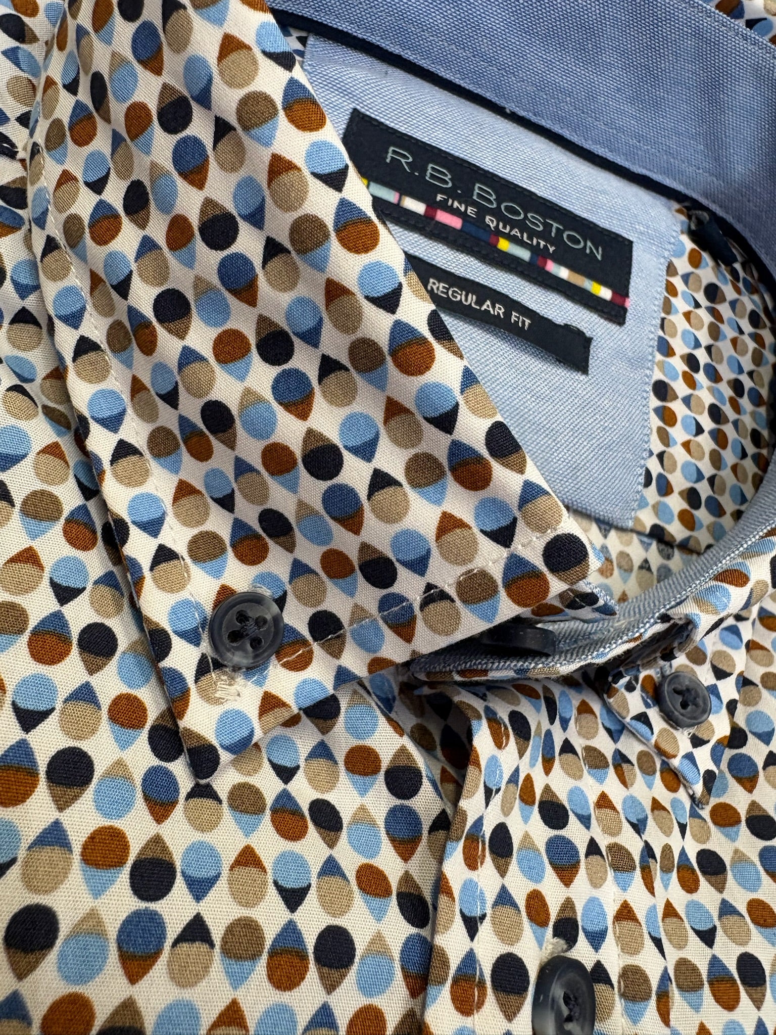 RB Boston Plectrum Long Sleeve Shirt - Multi 624 - Image 3