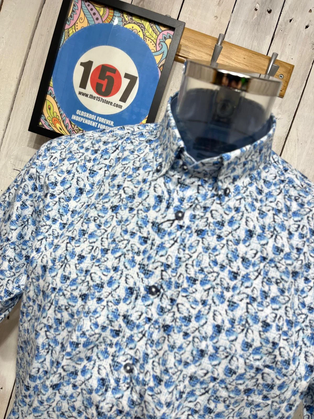 RB Boston Rowntree Pattern Shirt - Sky Blue - Image 3
