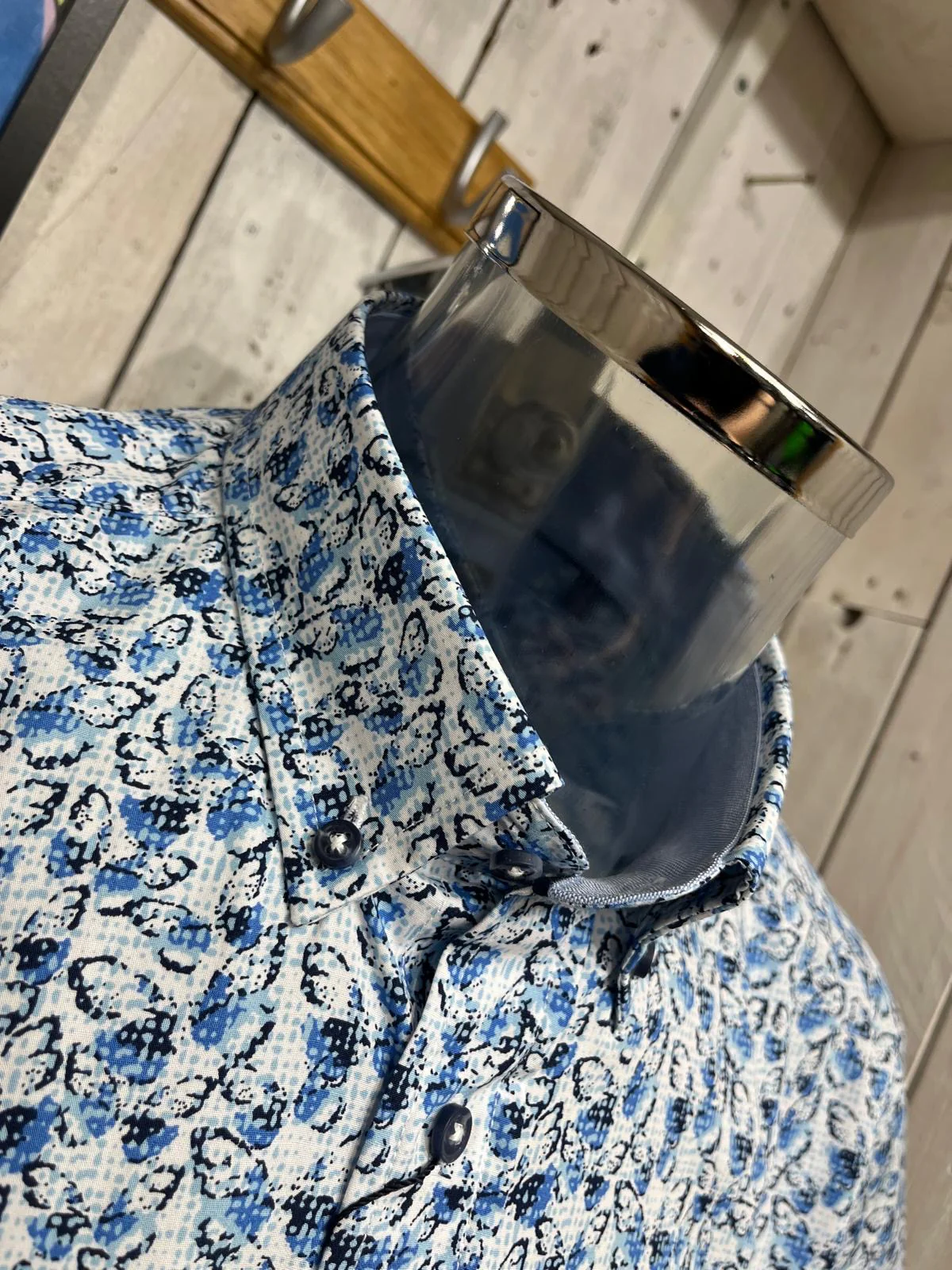 RB Boston Rowntree Pattern Shirt - Sky Blue - Image 4