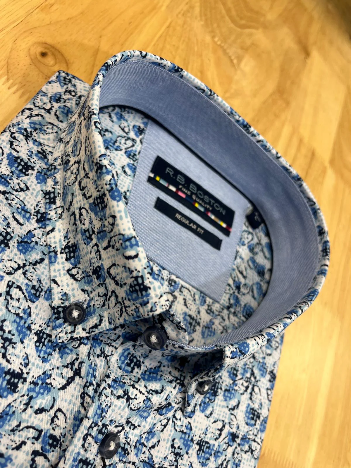RB Boston Rowntree Pattern Shirt - Sky Blue - Image 5