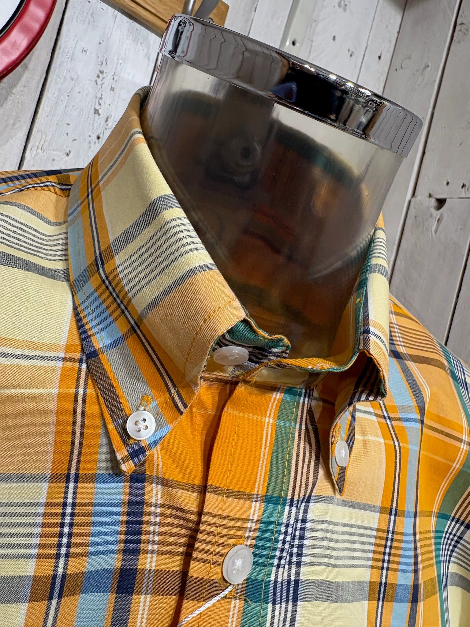 Relco Check Shirt - CK30 SS26 Orange - Image 4