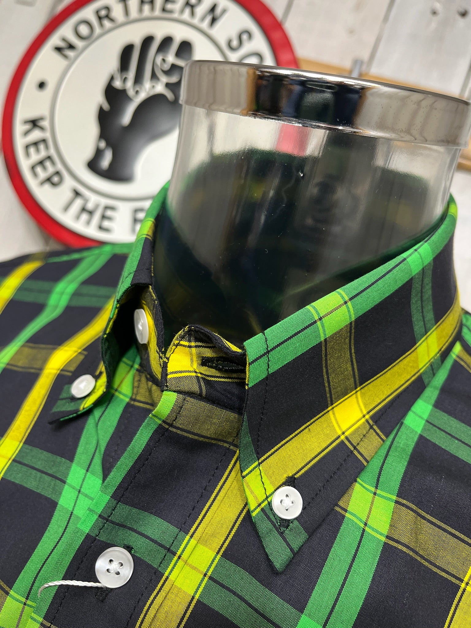 Relco Check Shirt - Black / Yellow - JAMAICA - Image 3