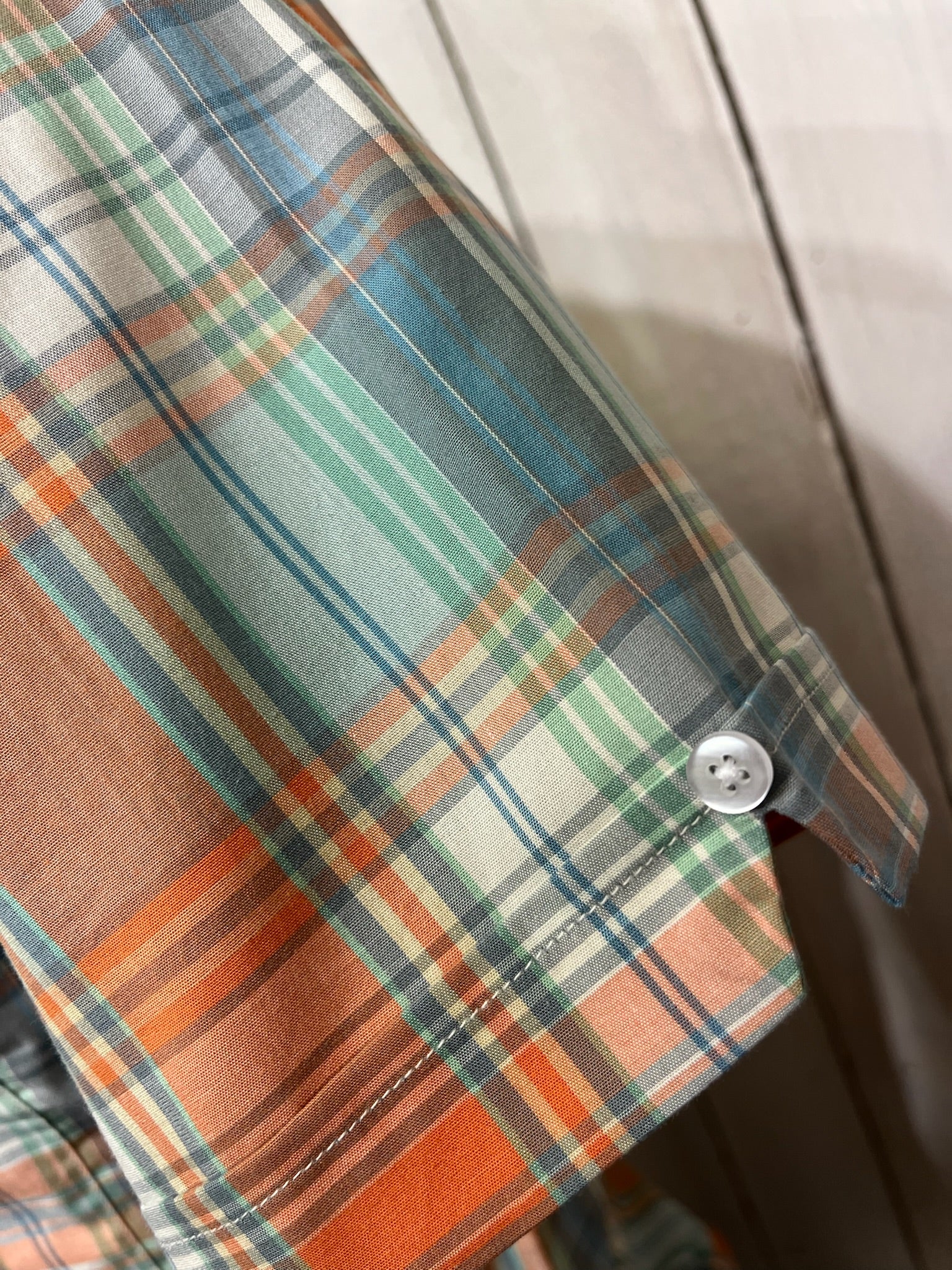 Relco Check Shirt - Orange / Blue - Image 4