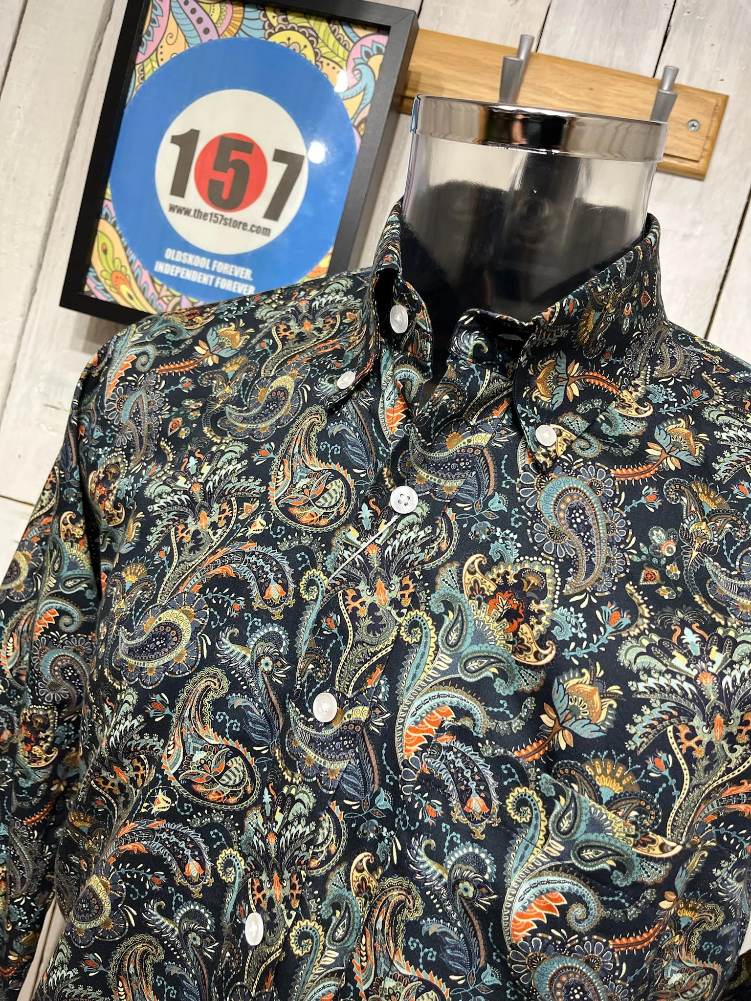 Relco Mystic Paisley Shirt - Navy (Long Sleeve)
