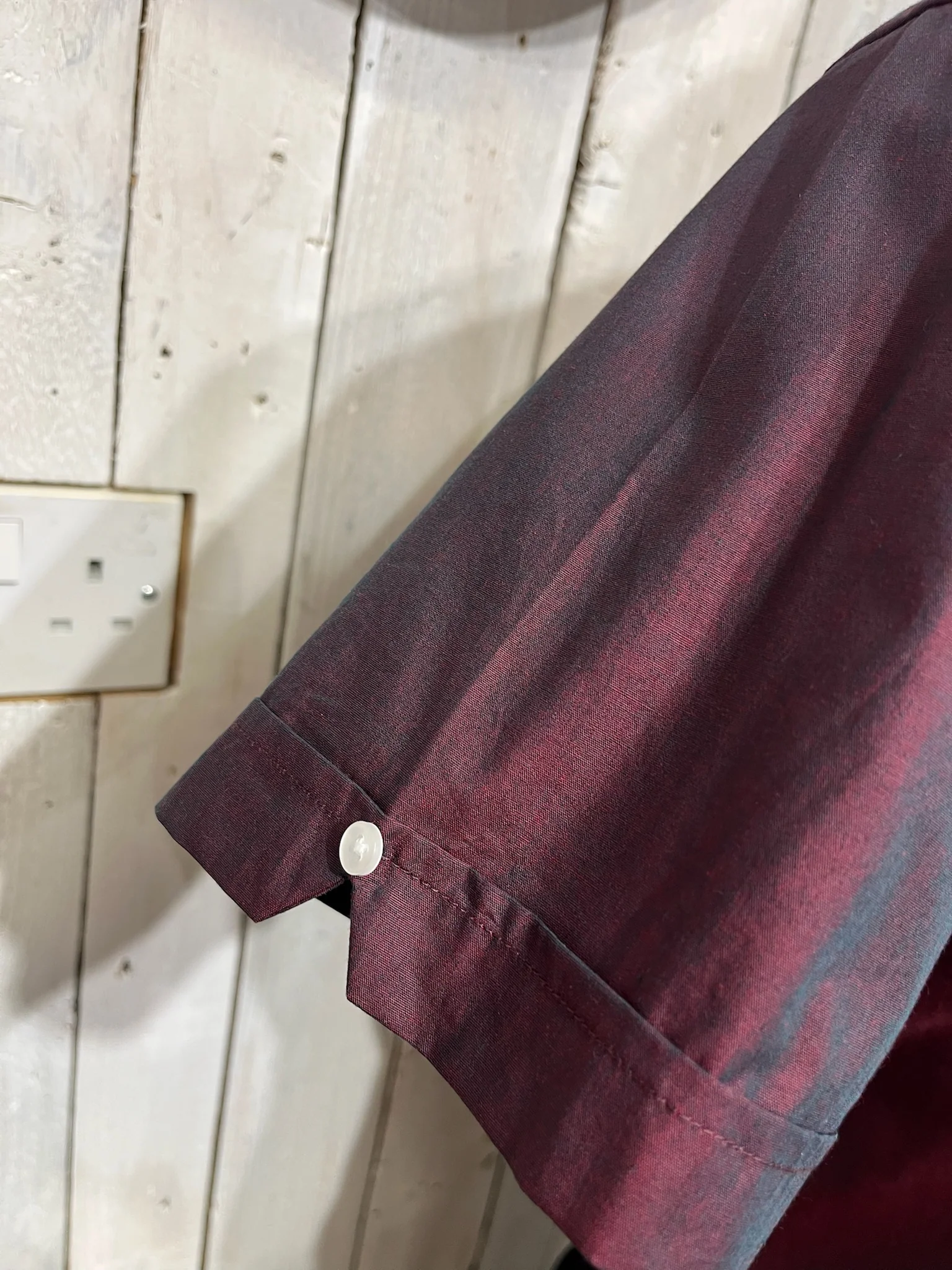 Relco Tonic Shirt - Burgundy Two Tone - Image 3
