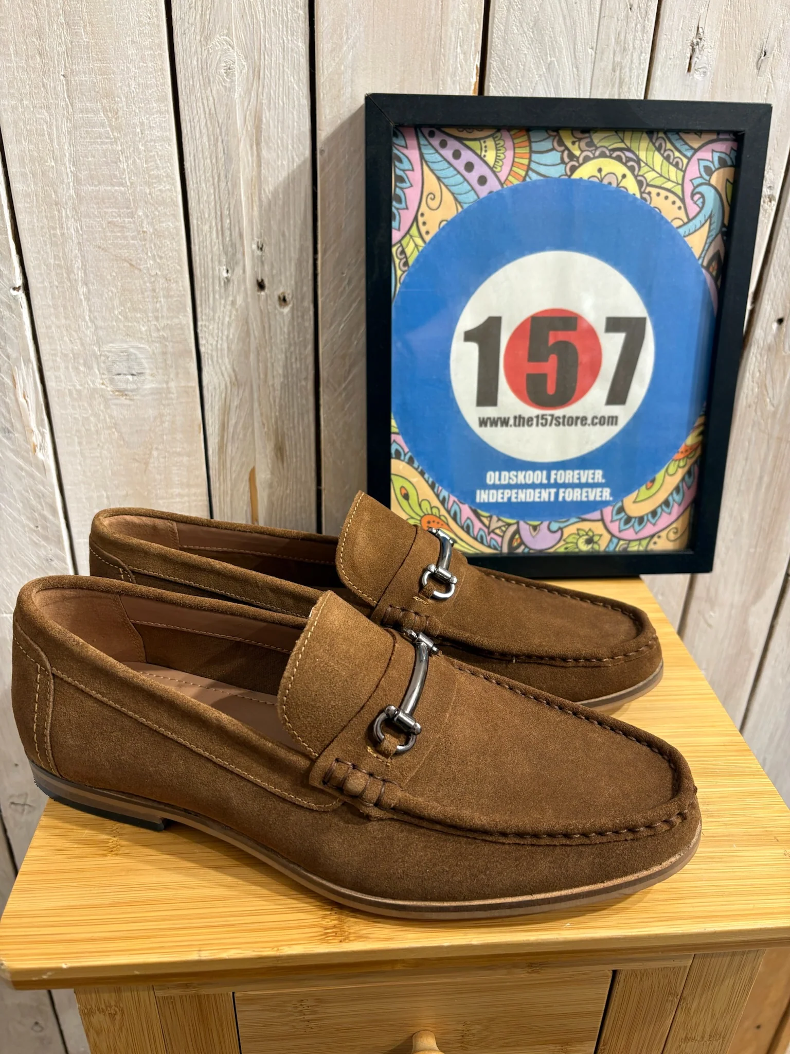 Suede Bar Top Loafers - Sand