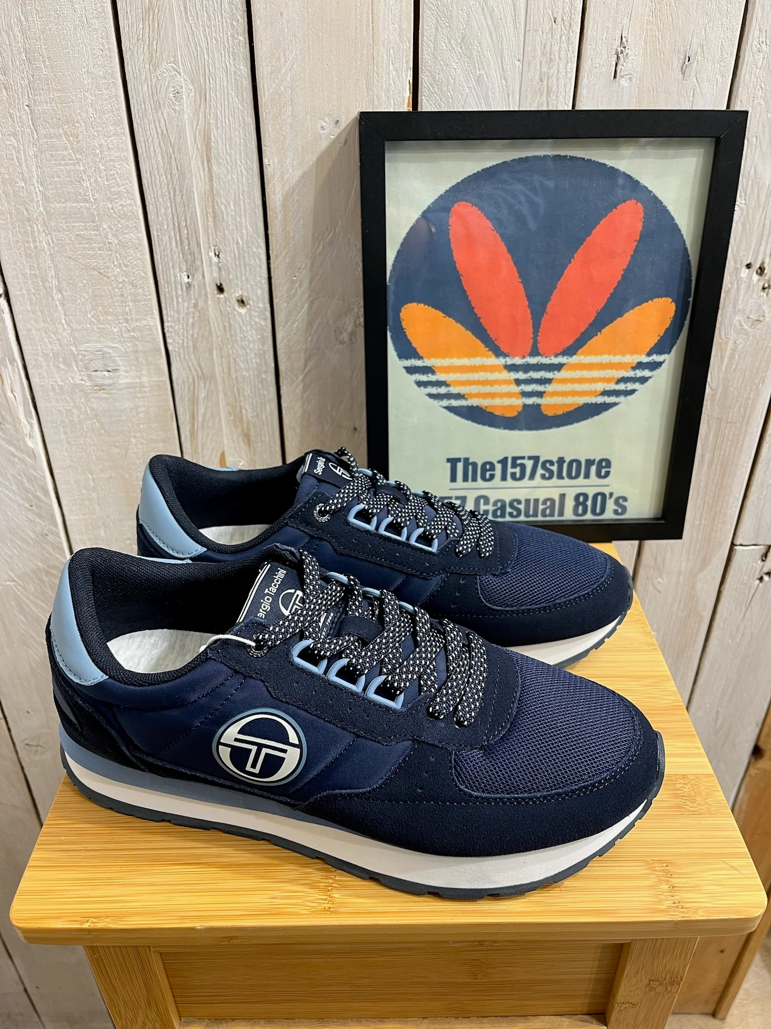 Sergio Tacchini 2025 Venezia Trainers - Navy Blue Off White - Image 2