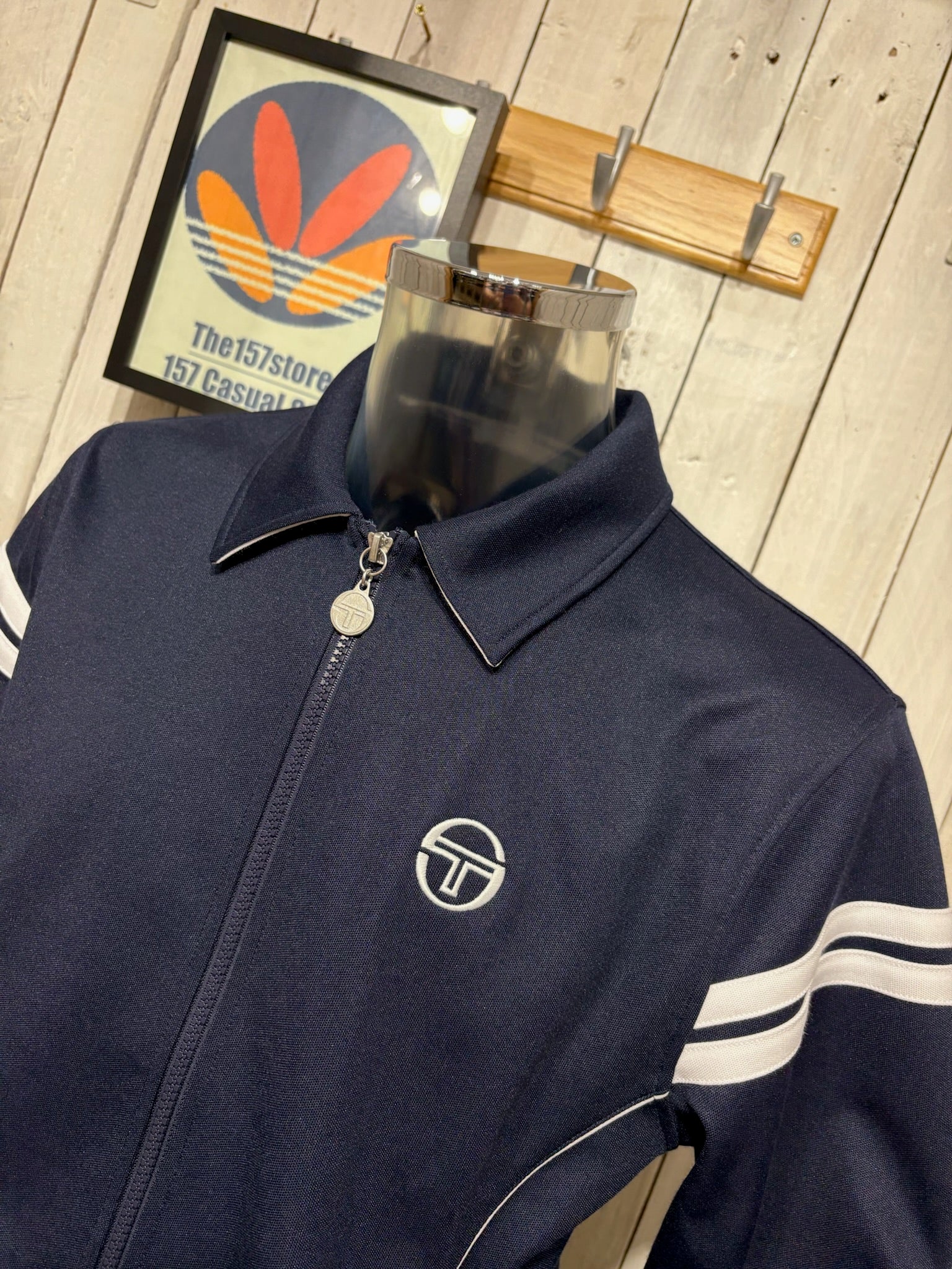 Sergio Tacchini Armando Track Top - Maritime Blue/White - Image 2