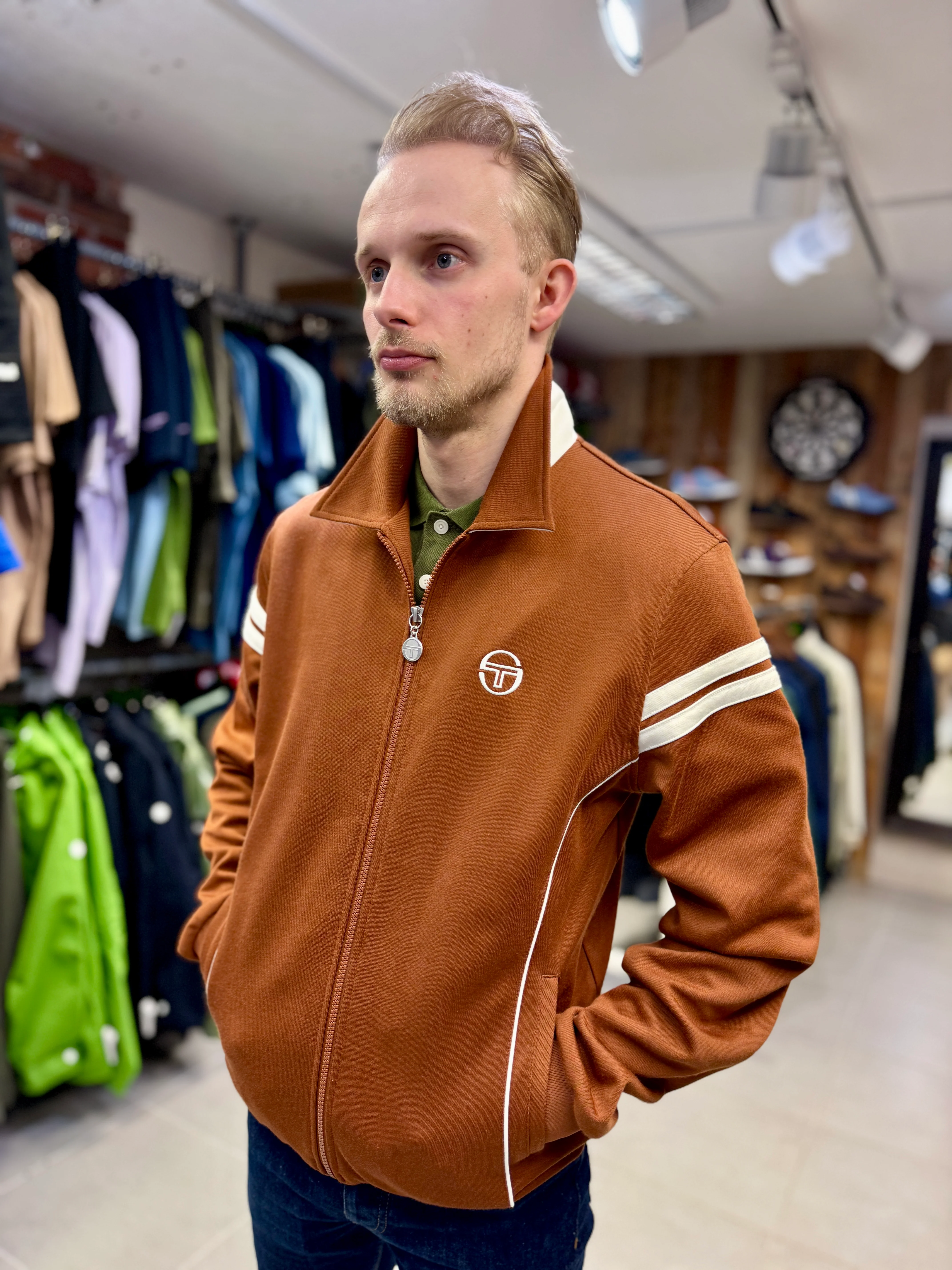 Sergio Tacchini Armando Track Top - Mocha - Image 2