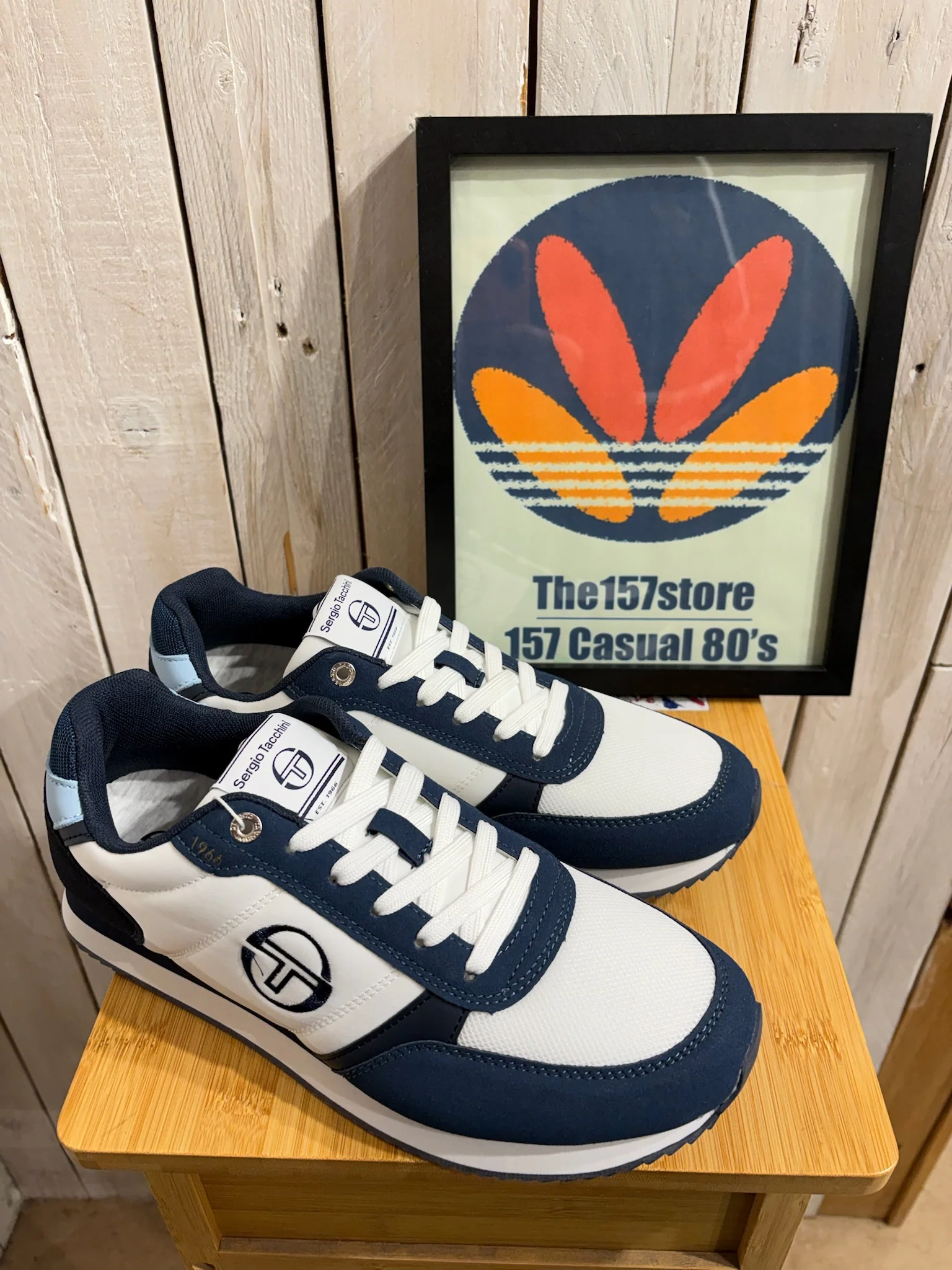 Sergio Tacchini Bergamo Trainers - White / Vintage Indigo