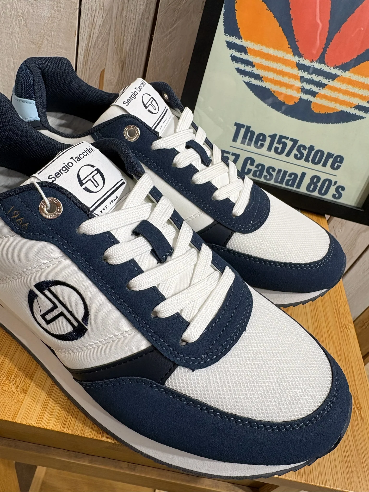 Sergio Tacchini Bergamo Trainers - White / Vintage Indigo - Image 3