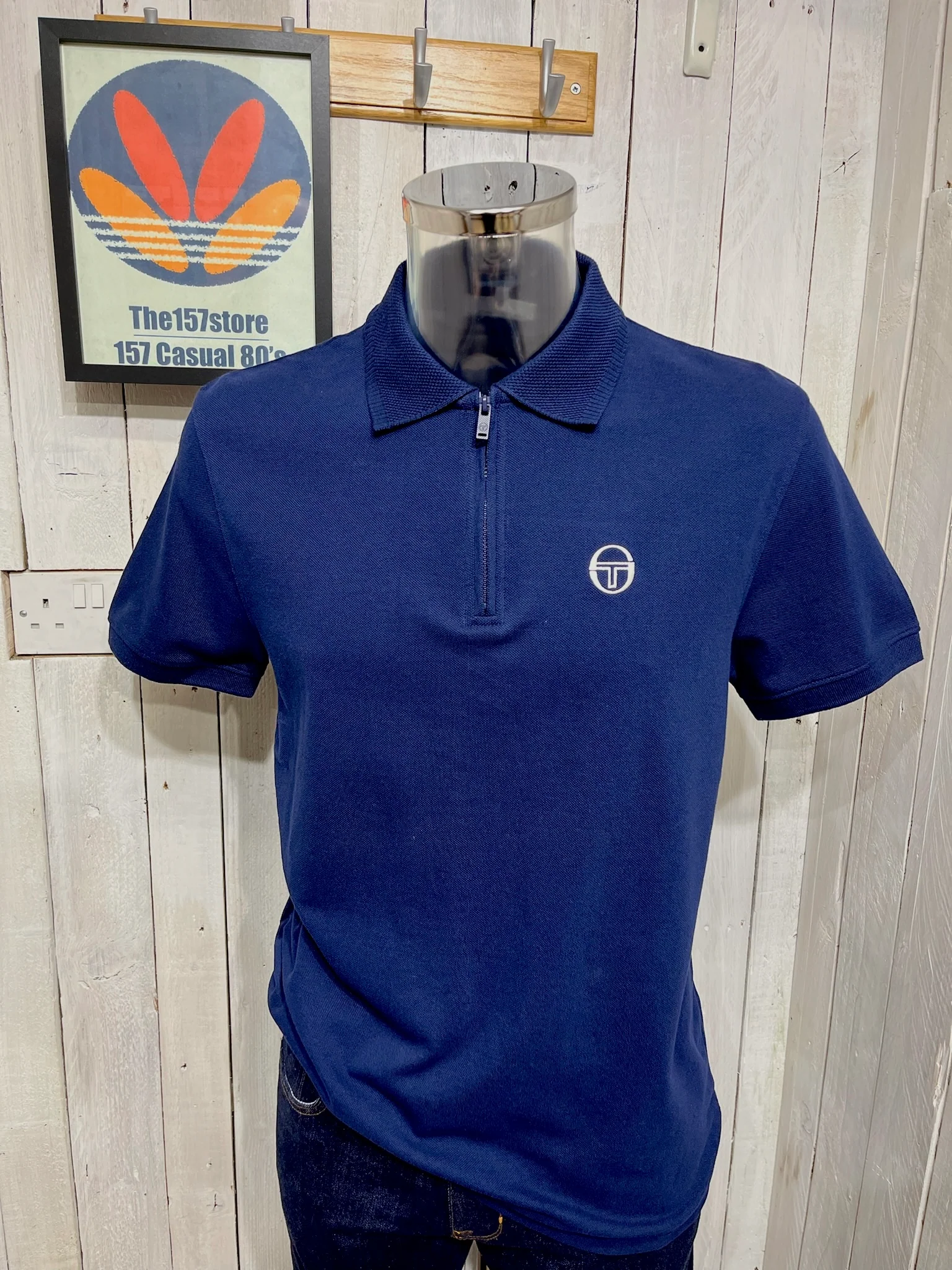 Sergio Tacchini Briggs Zip Polo - Maritime Blue