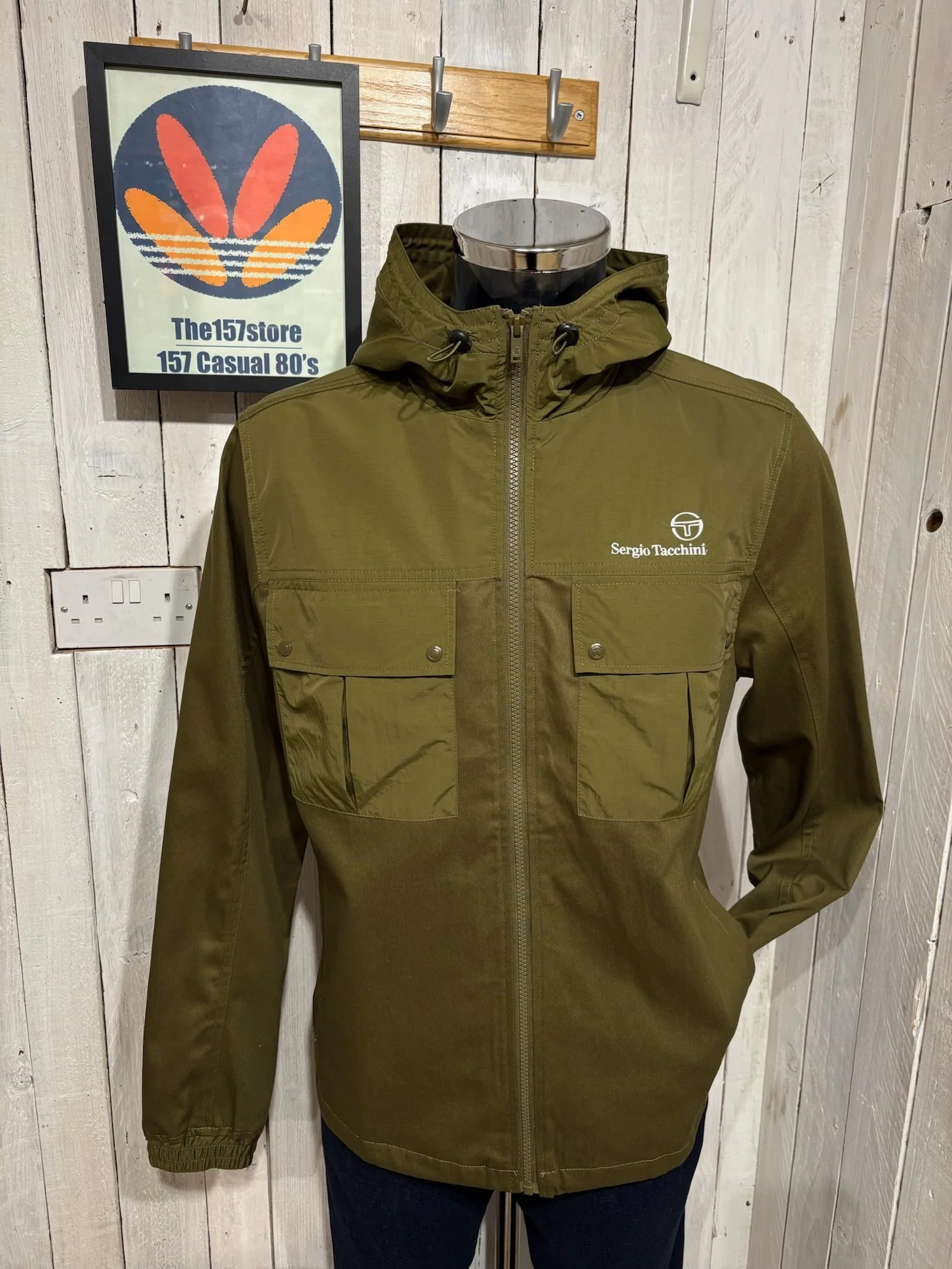 Sergio Tacchini Calisti Hooded Jacket - Dark Olive