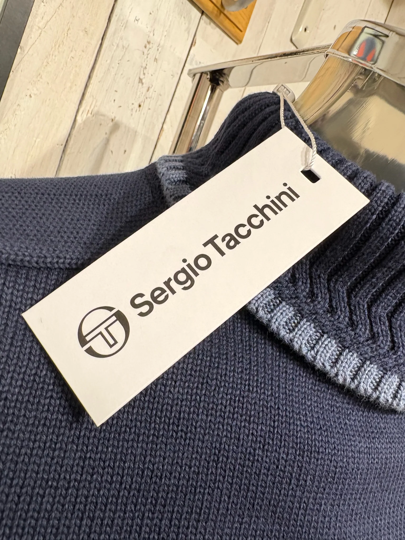Sergio Tacchini Caruso Roll Neck Top - Maritime Blue - Image 3