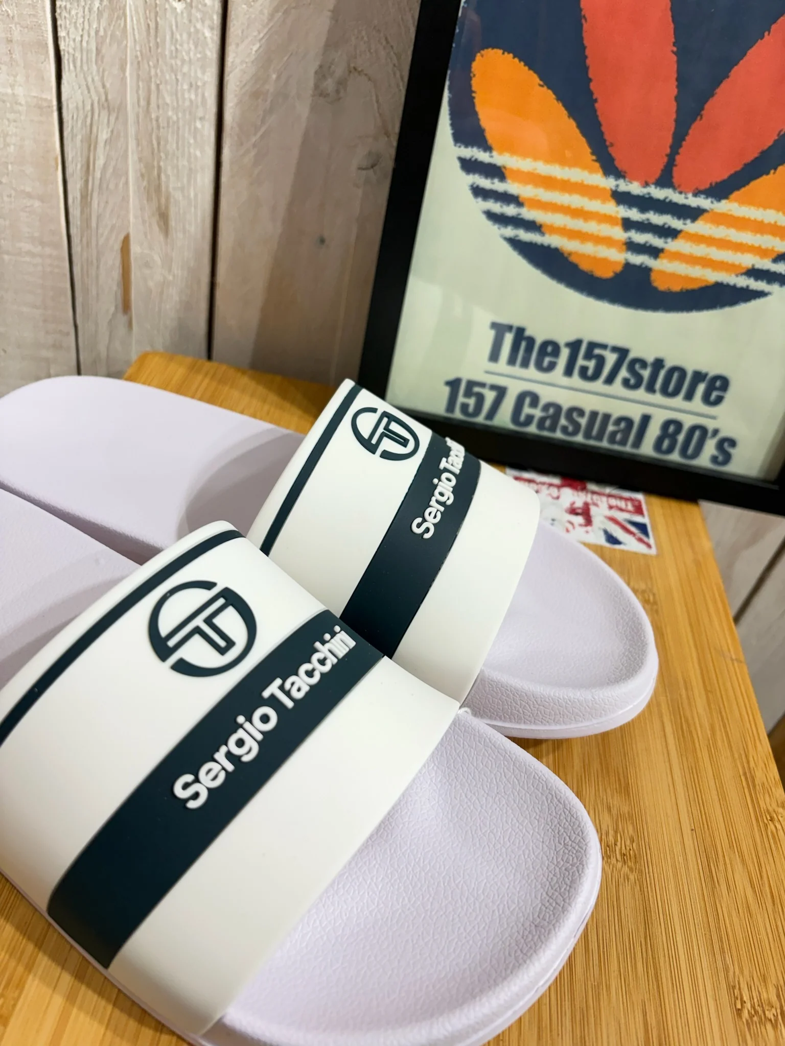 Sergio Tacchini Caspio Slider - White Mediterranea - Image 2