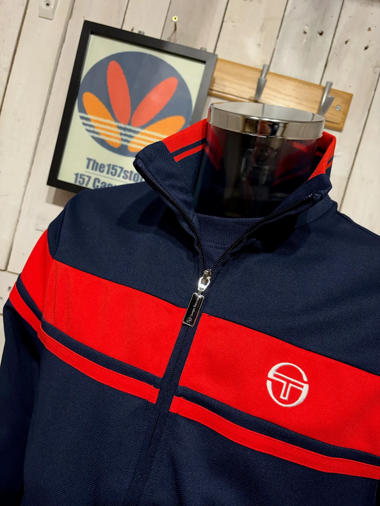 Sergio Tacchini Damarindo Track Top - Maritime Blue / Adrenaline Rush - Image 2