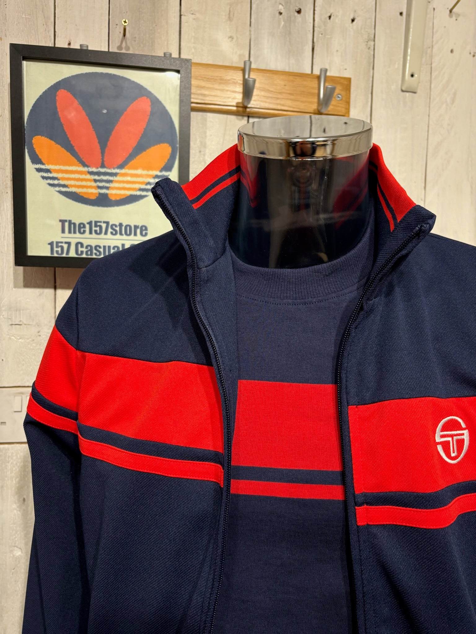 Sergio Tacchini Damarindo Track Top - Maritime Blue / Adrenaline Rush - Image 3