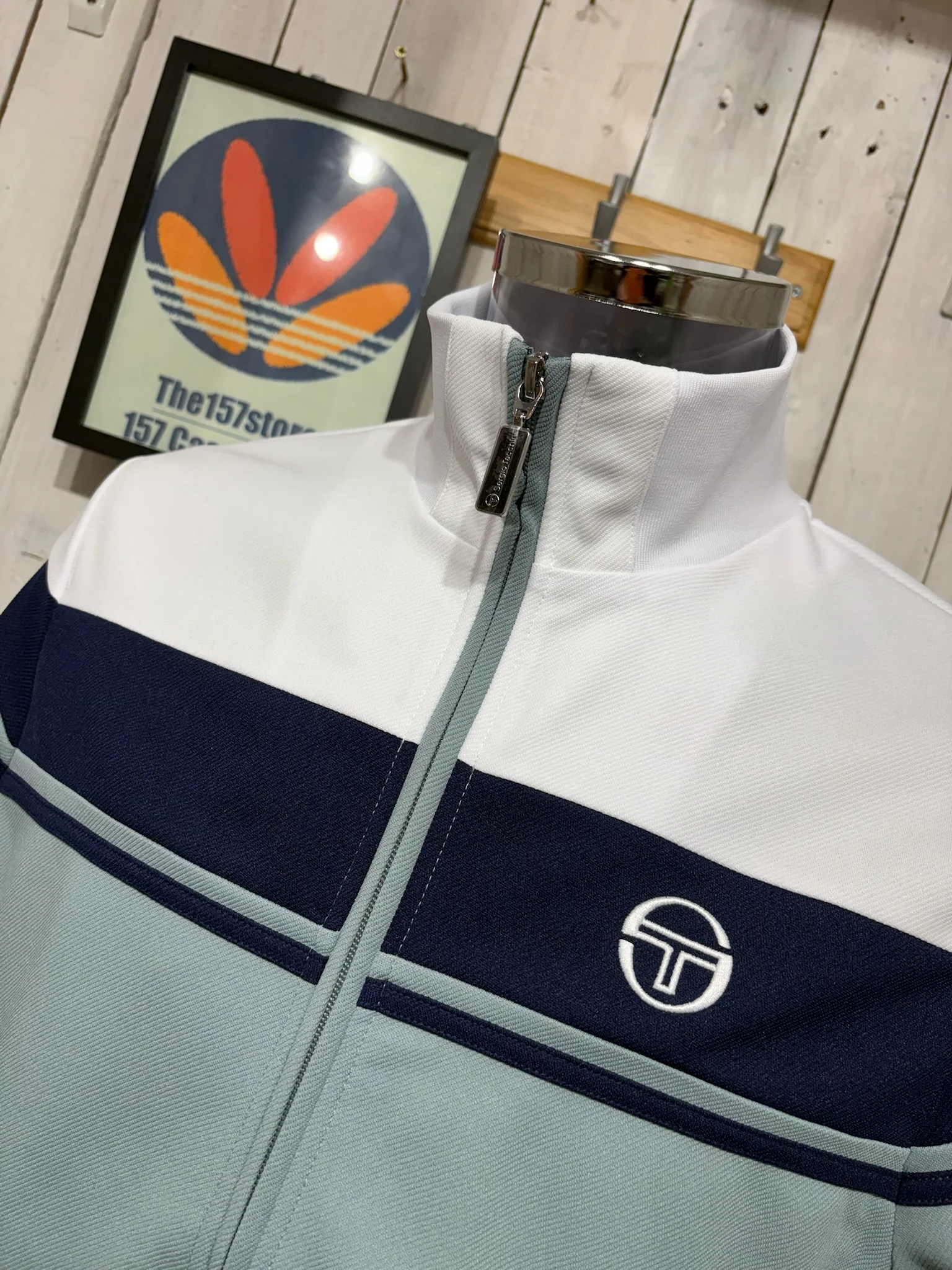 Sergio Tacchini Damarindo Track Top - White / Lead SS26 - Image 3