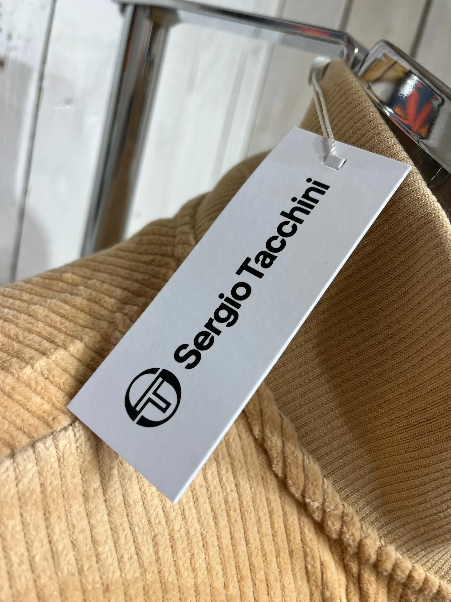 Sergio Tacchini Edgar Track Top Corduroy - Latte - Image 3
