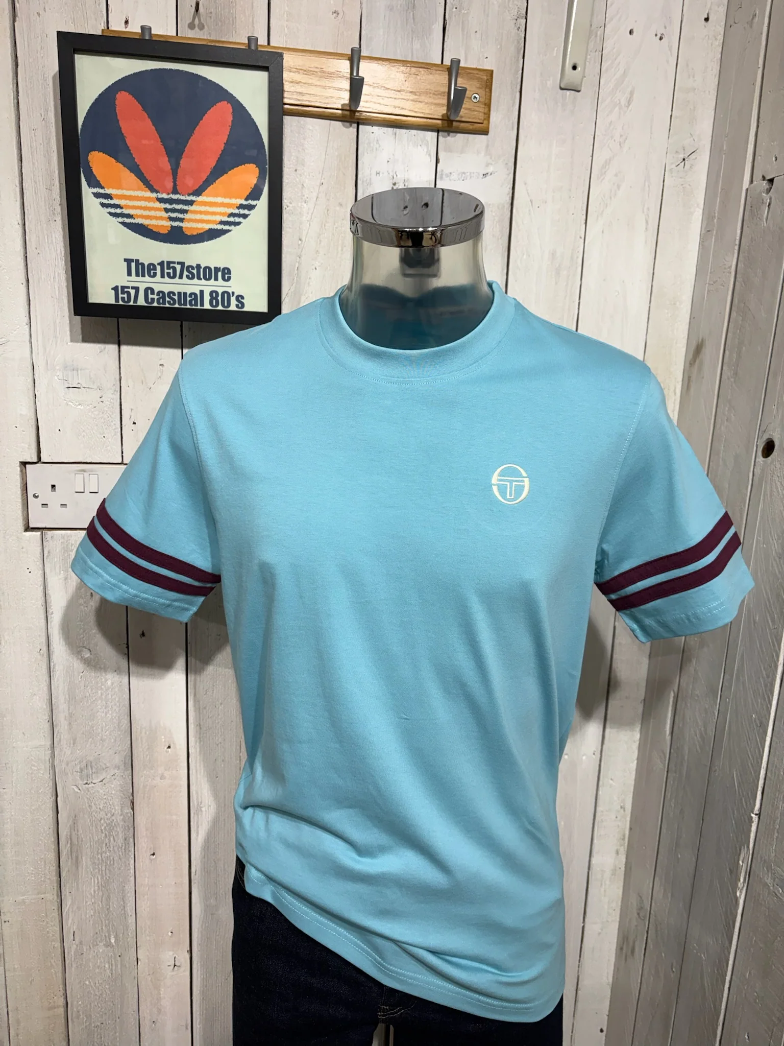 Sergio Tacchini Grello Tee - Milky Blue / Fig