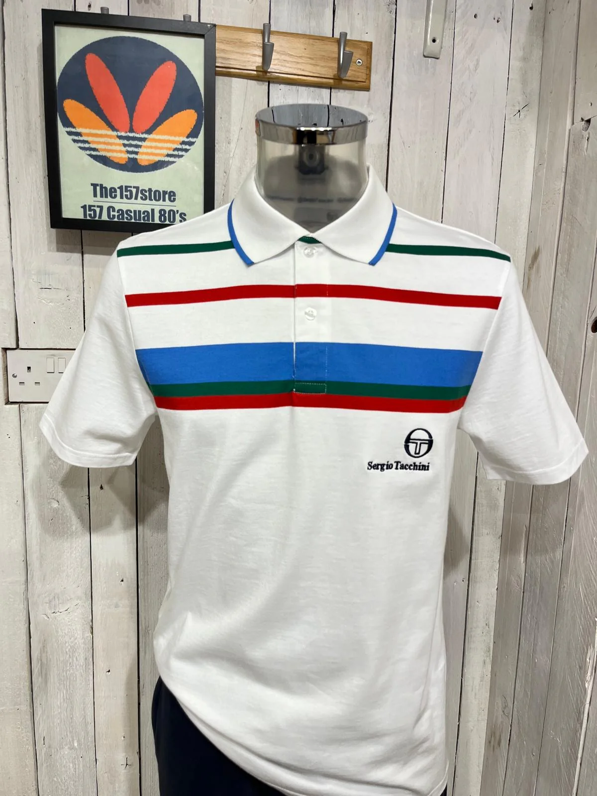 Sergio Tacchini Italia Stripe Polo - White