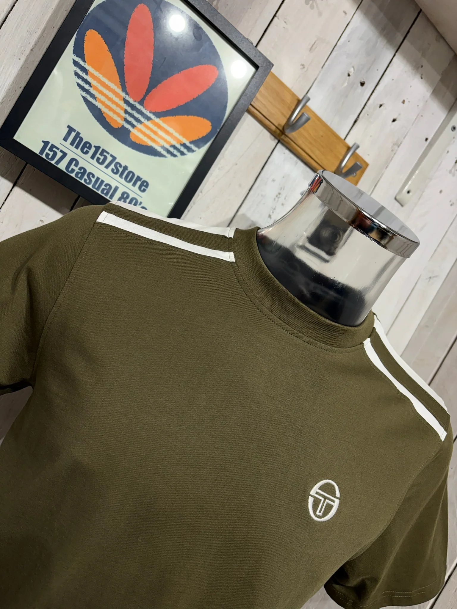 Sergio Tacchini Locchi Tee - Dark Olive / Gardenia - Image 2