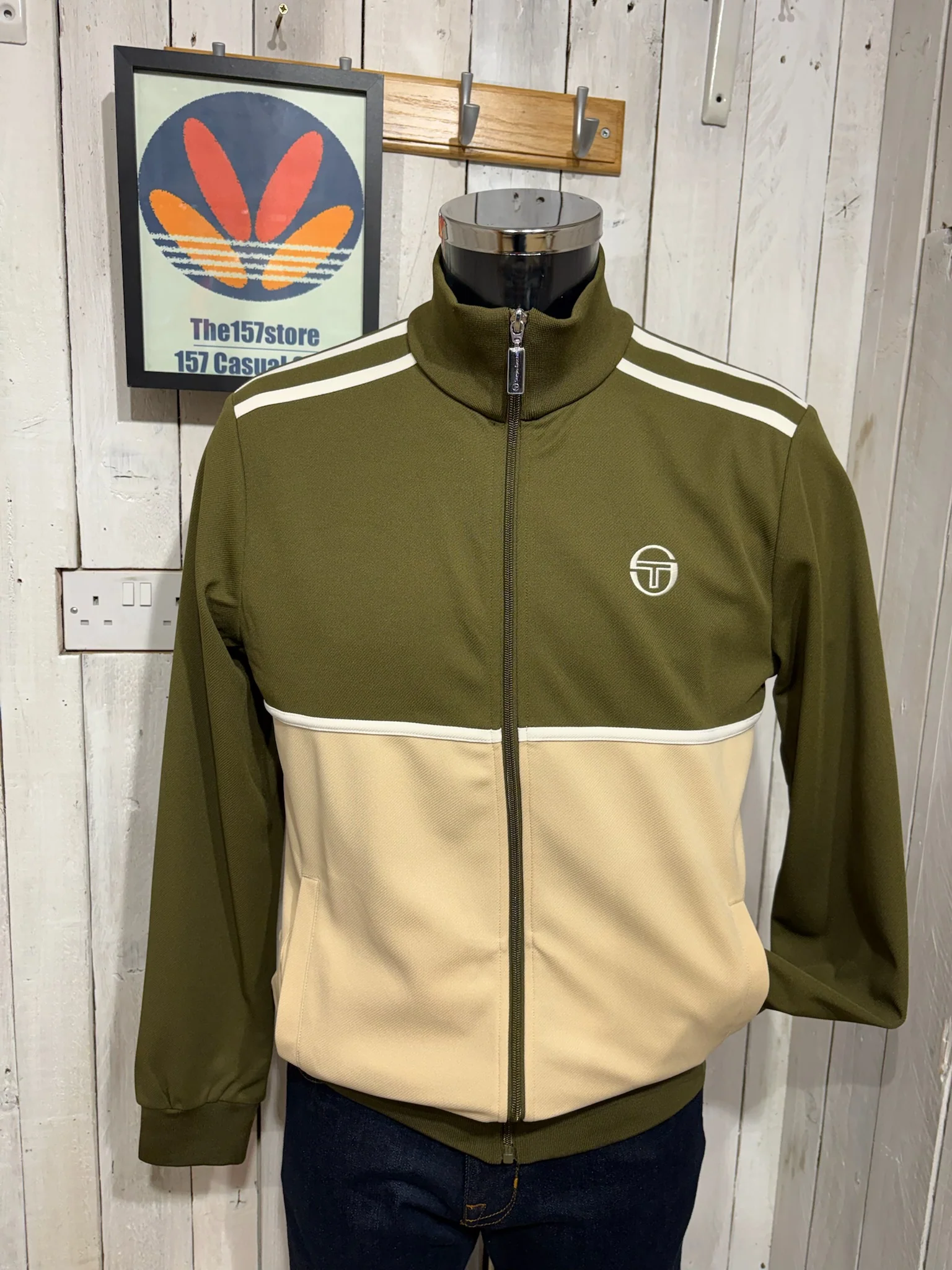 Sergio Tacchini Locchi Track Top - Dark Olive / Mojave