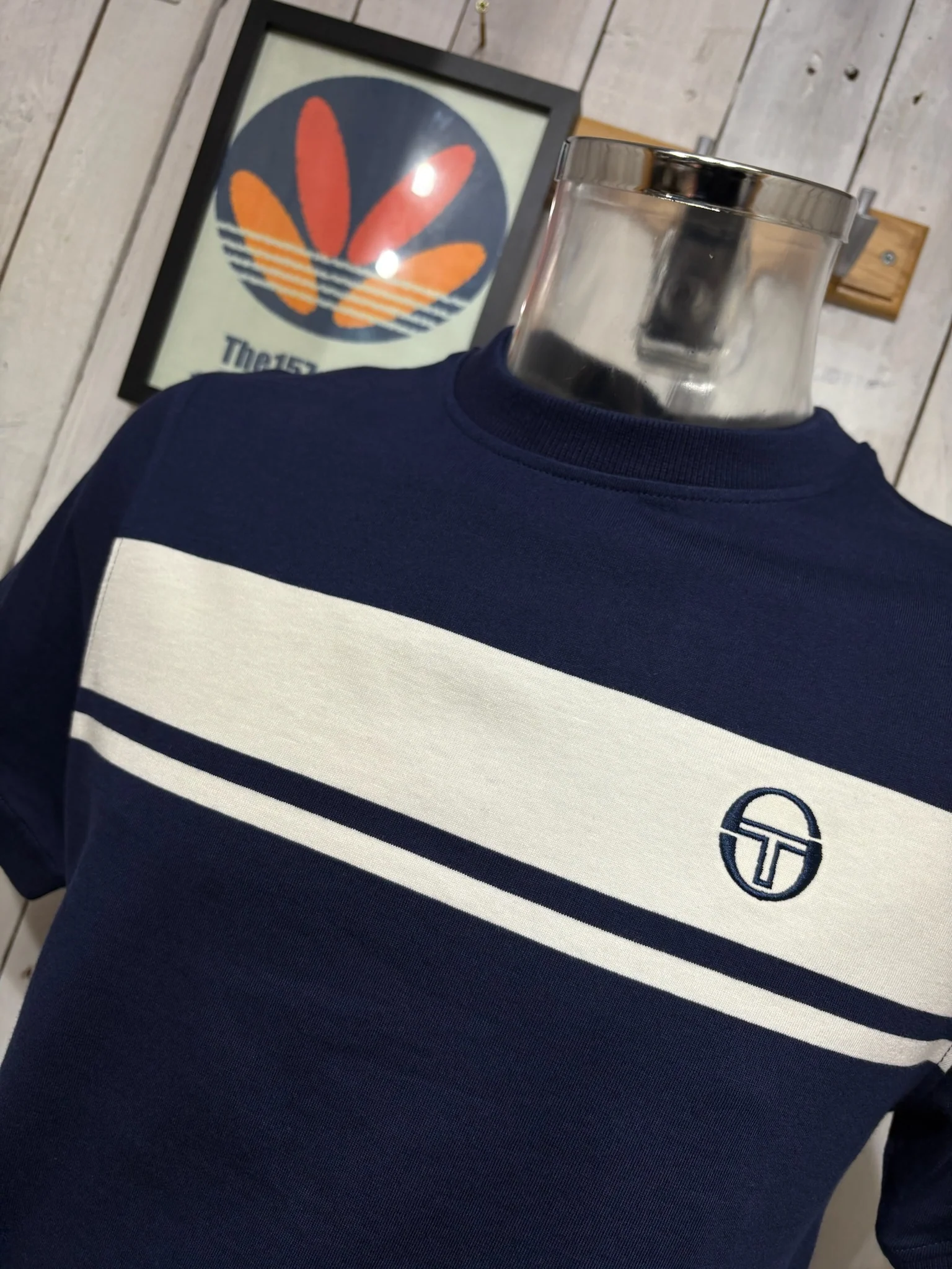 Sergio Tacchini Master 2 Tee - Maritime Blue (Navy Collar) - Image 2