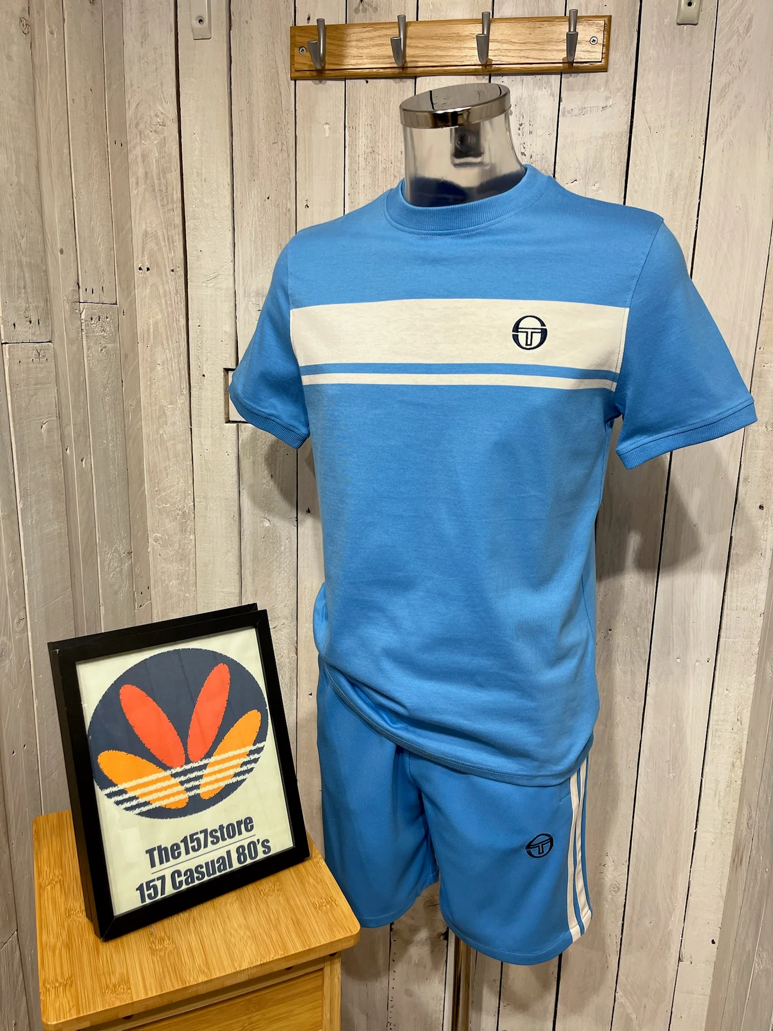 Sergio Tacchini Master Tee - Azure Blue/Gardenia - Image 2