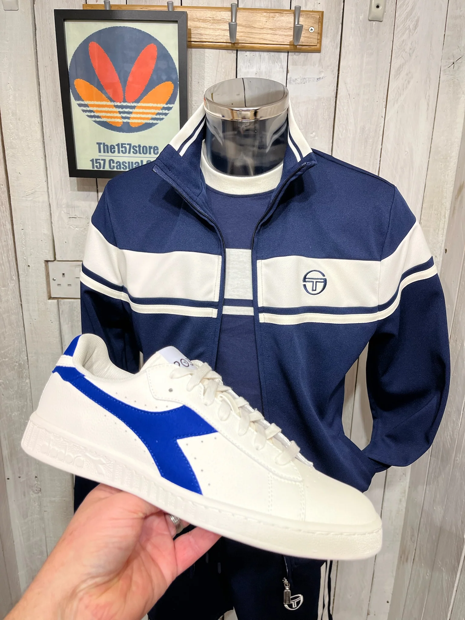 Sergio Tacchini Master Tee - Maritime Blue / Gardenia - Image 3