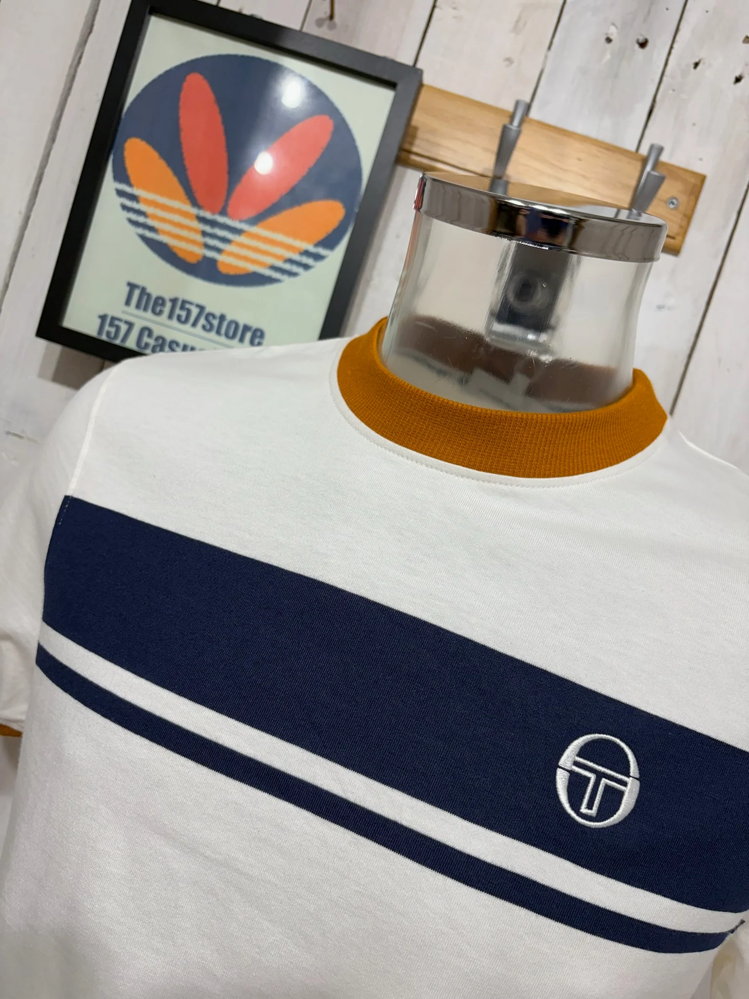 Sergio Tacchini Master Tee - Gardenia / Maritime / Pumpkin Spice - Image 2