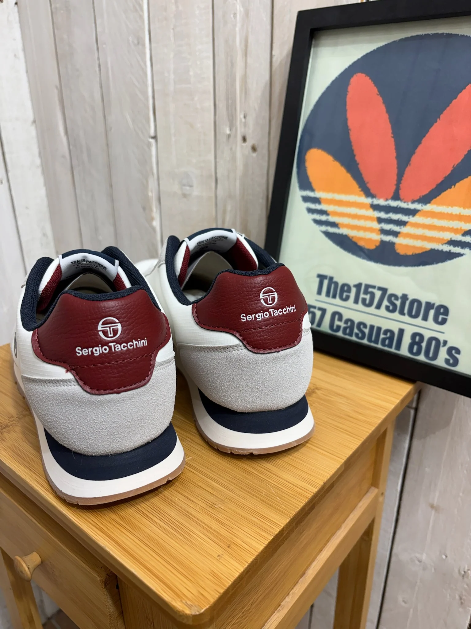 Sergio Tacchini Mile Mix Trainers - White Navy Dark Red 4992 (Limited Edition Three Lions) - Image 3