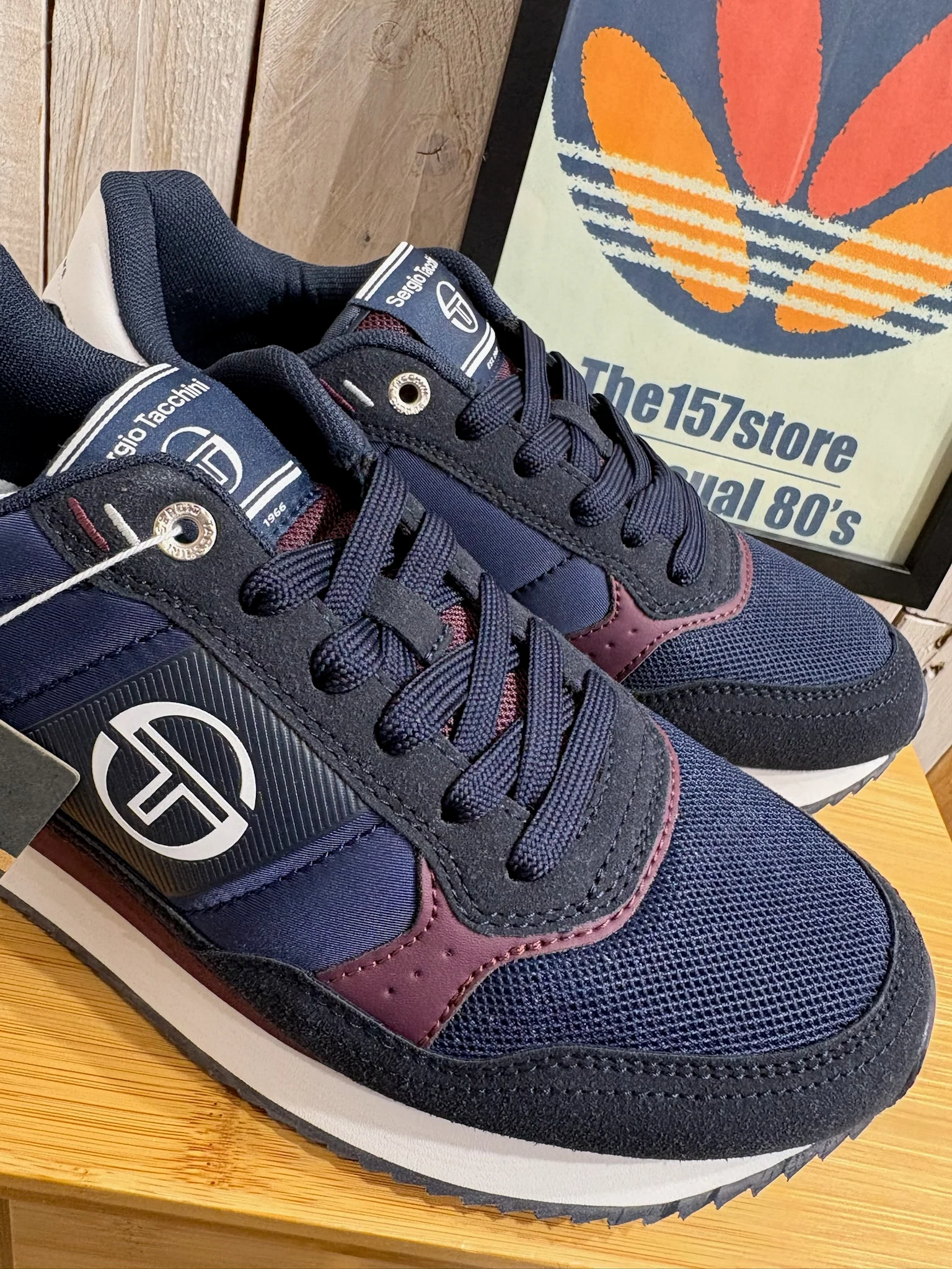 Sergio Tacchini Monza Trainers - Maritime Blue / White / Fig - Image 2