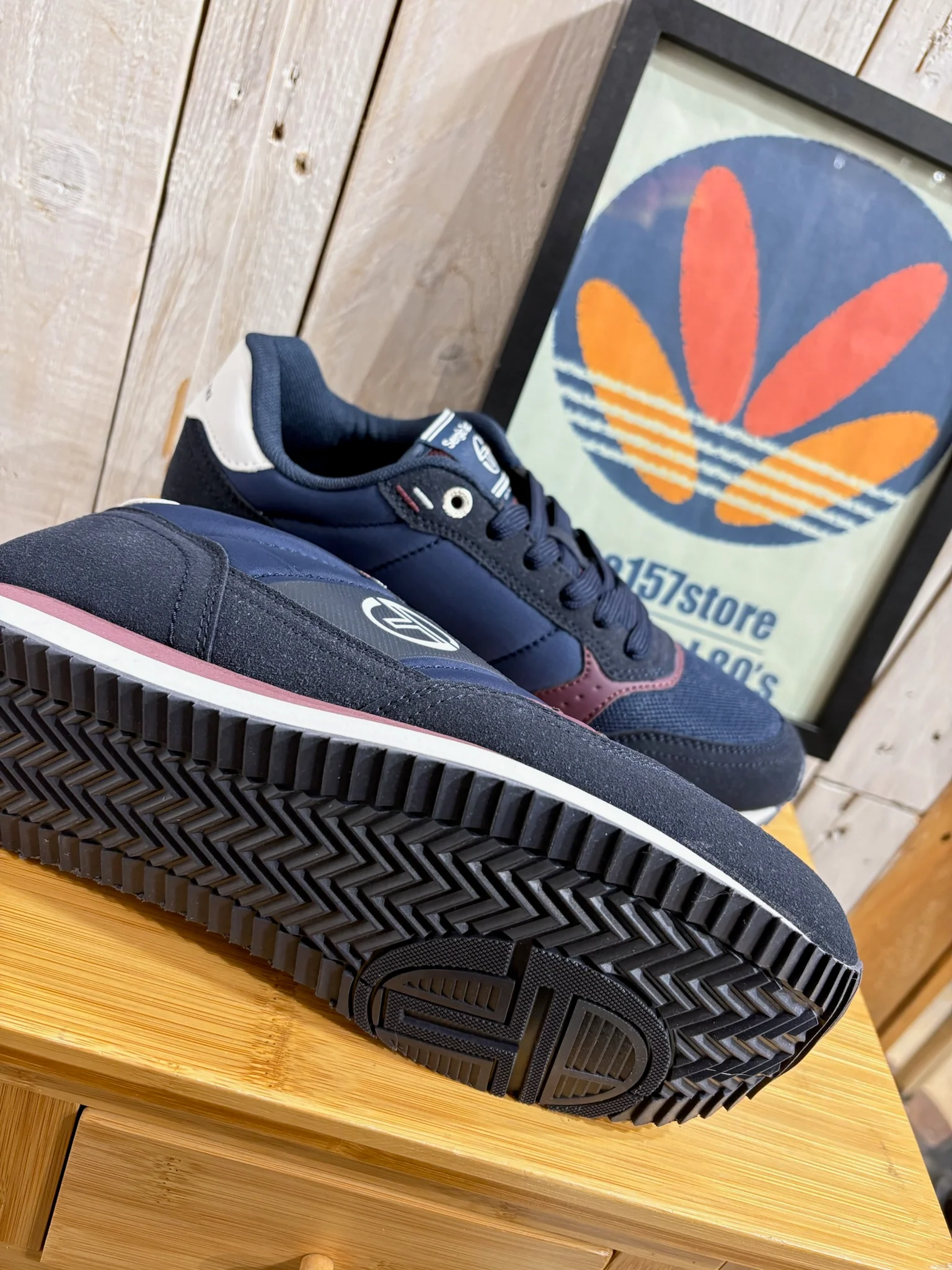 Sergio Tacchini Monza Trainers - Maritime Blue / White / Fig - Image 4