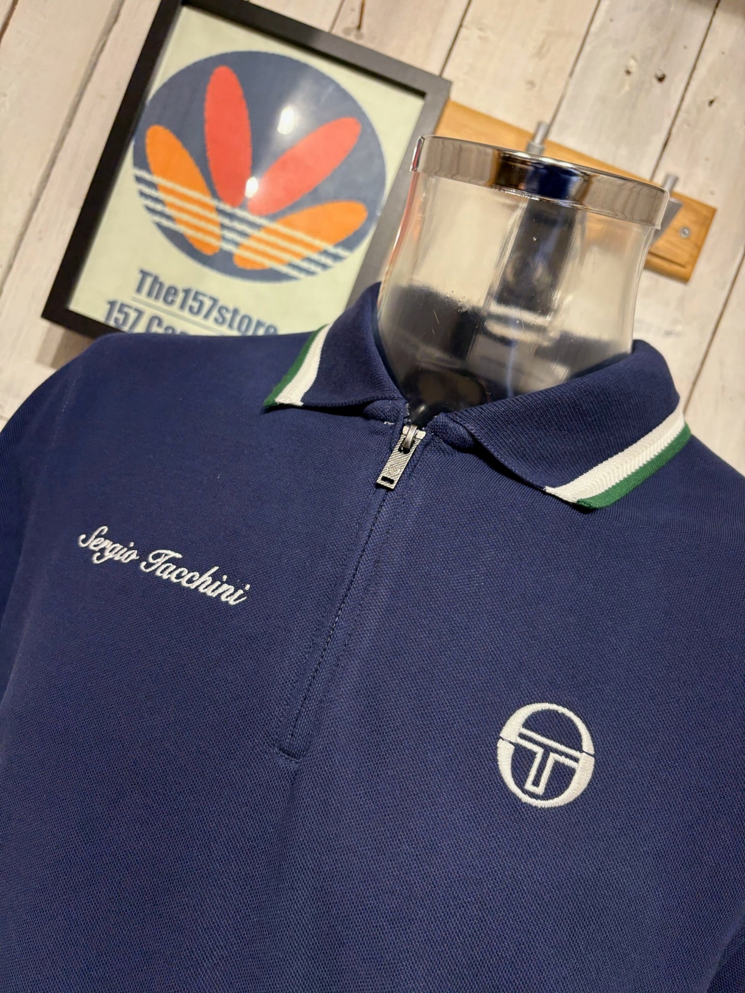 Sergio Tacchini Nanto Zip Polo - Maritime Blue - Image 2