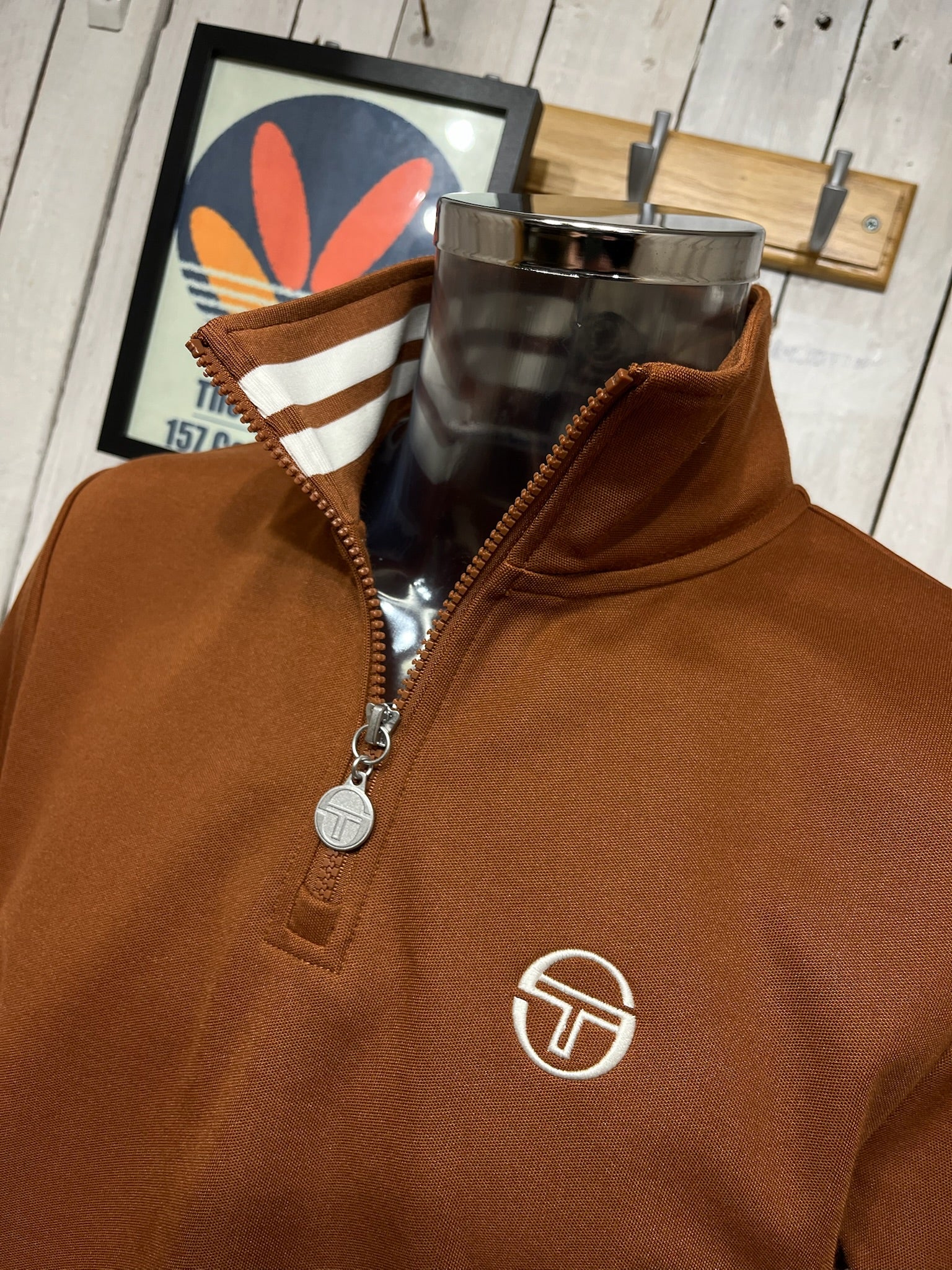 Sergio Tacchini New Iceberg 1/4 Zip Track - Mocha - Image 2