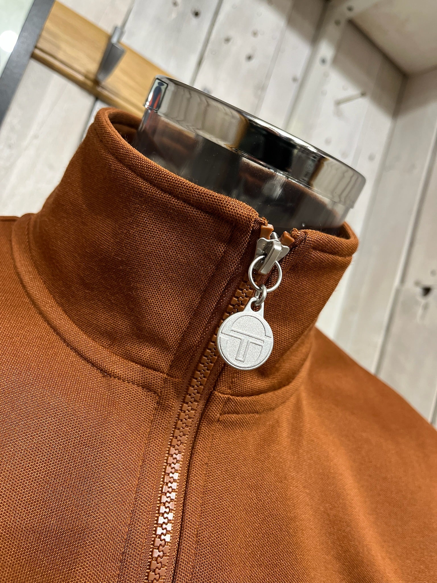 Sergio Tacchini New Iceberg 1/4 Zip Track - Mocha - Image 3