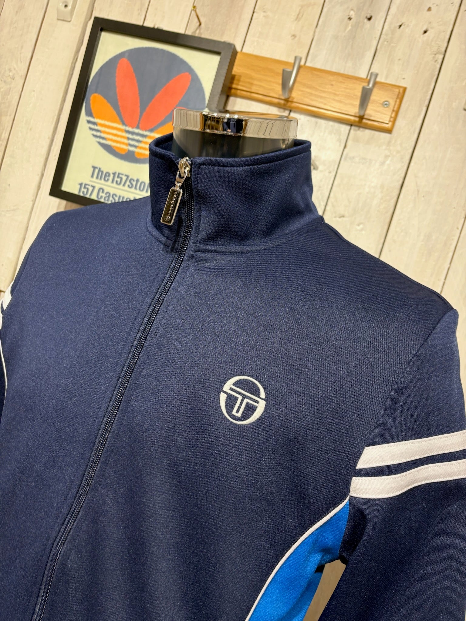 Sergio Tacchini New Mambo Track Top - Maritime Blue / Adrenaline - Image 3