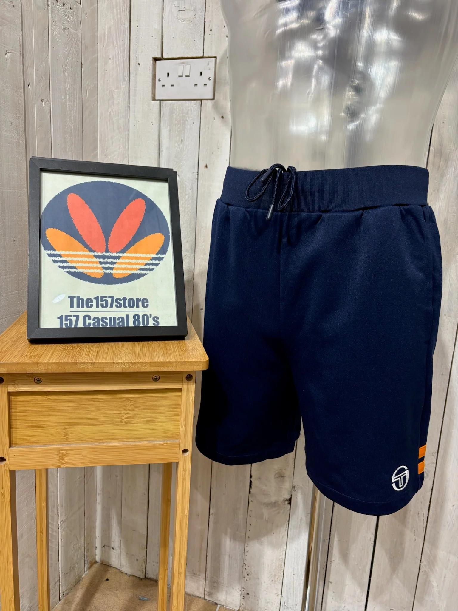 Sergio Tacchini New Orion Shorts - Maritime Blue Orange Pepper