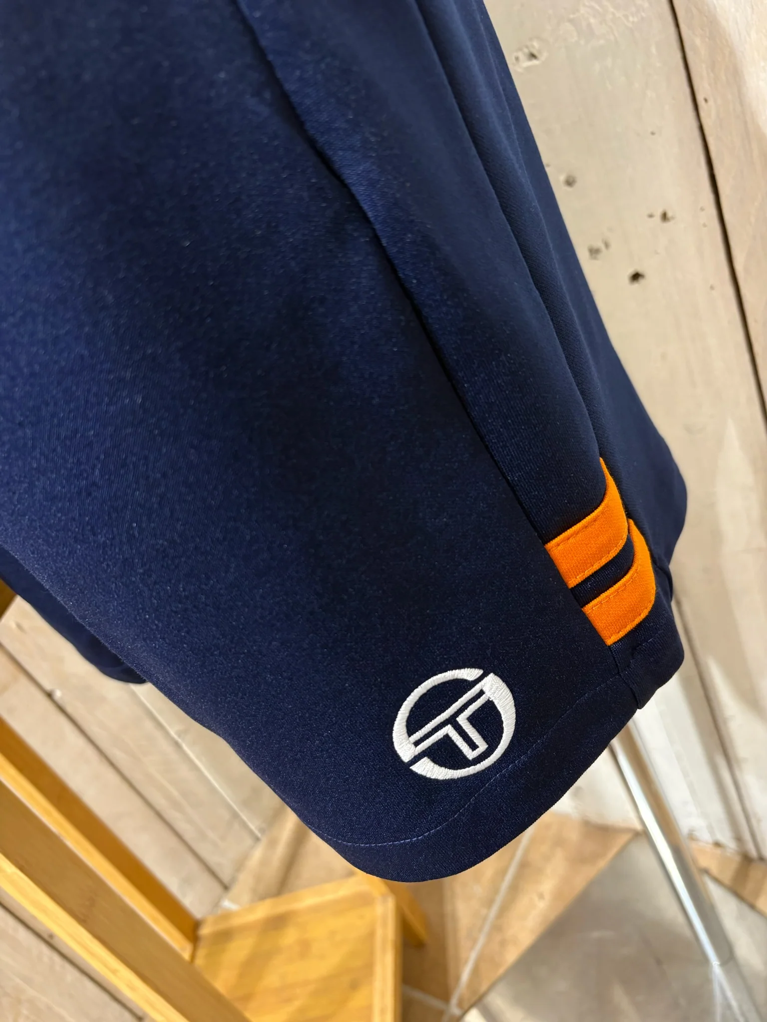 Sergio Tacchini New Orion Shorts - Maritime Blue Orange Pepper - Image 2
