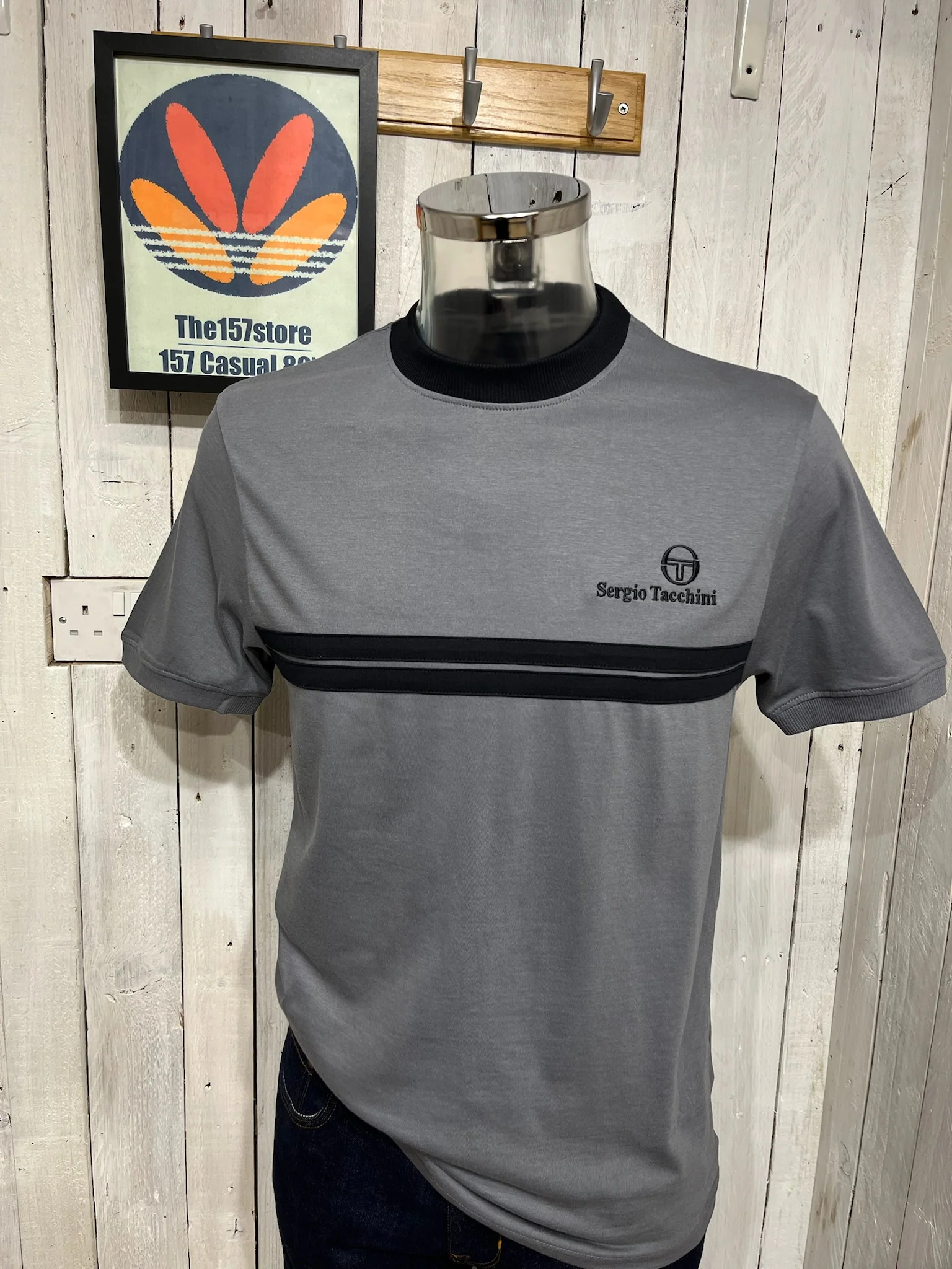 Sergio Tacchini New Supermac Tee - Quiet Shade / Black