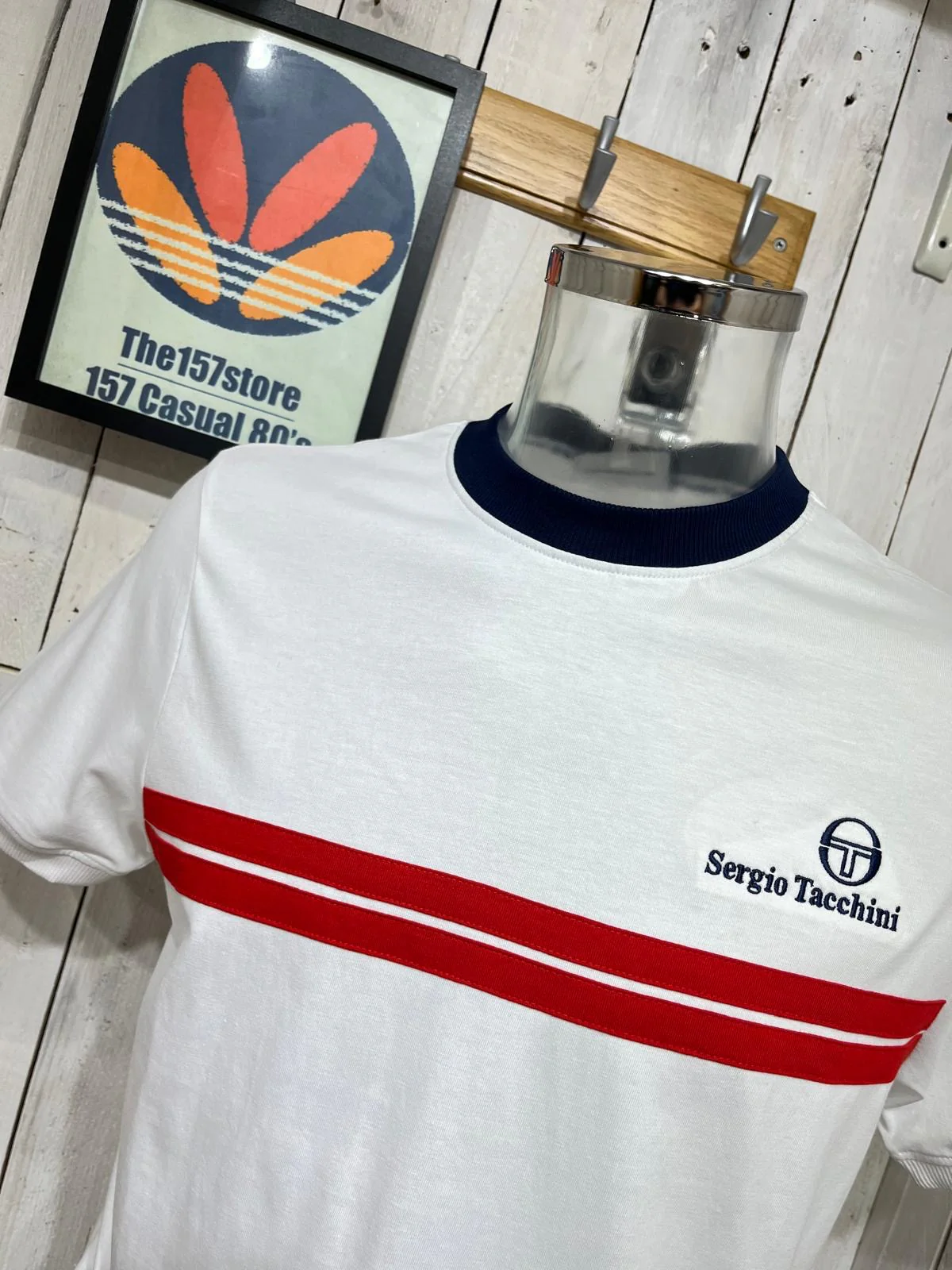 Sergio Tacchini New Supermac Tee - White / Adrenaline - Image 2