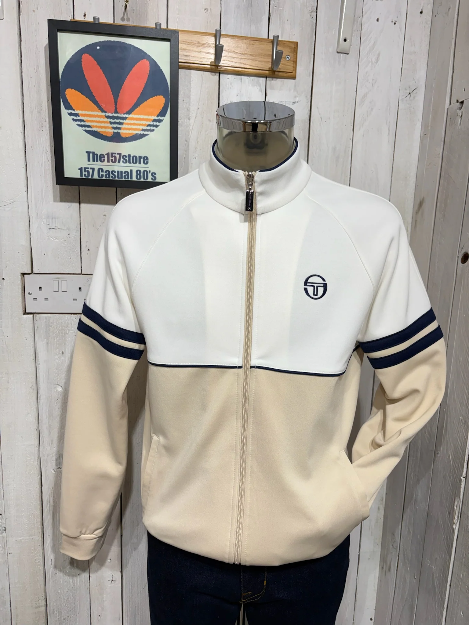 Sergio Tacchini Orion Track Top - Gardenia / Sandshell